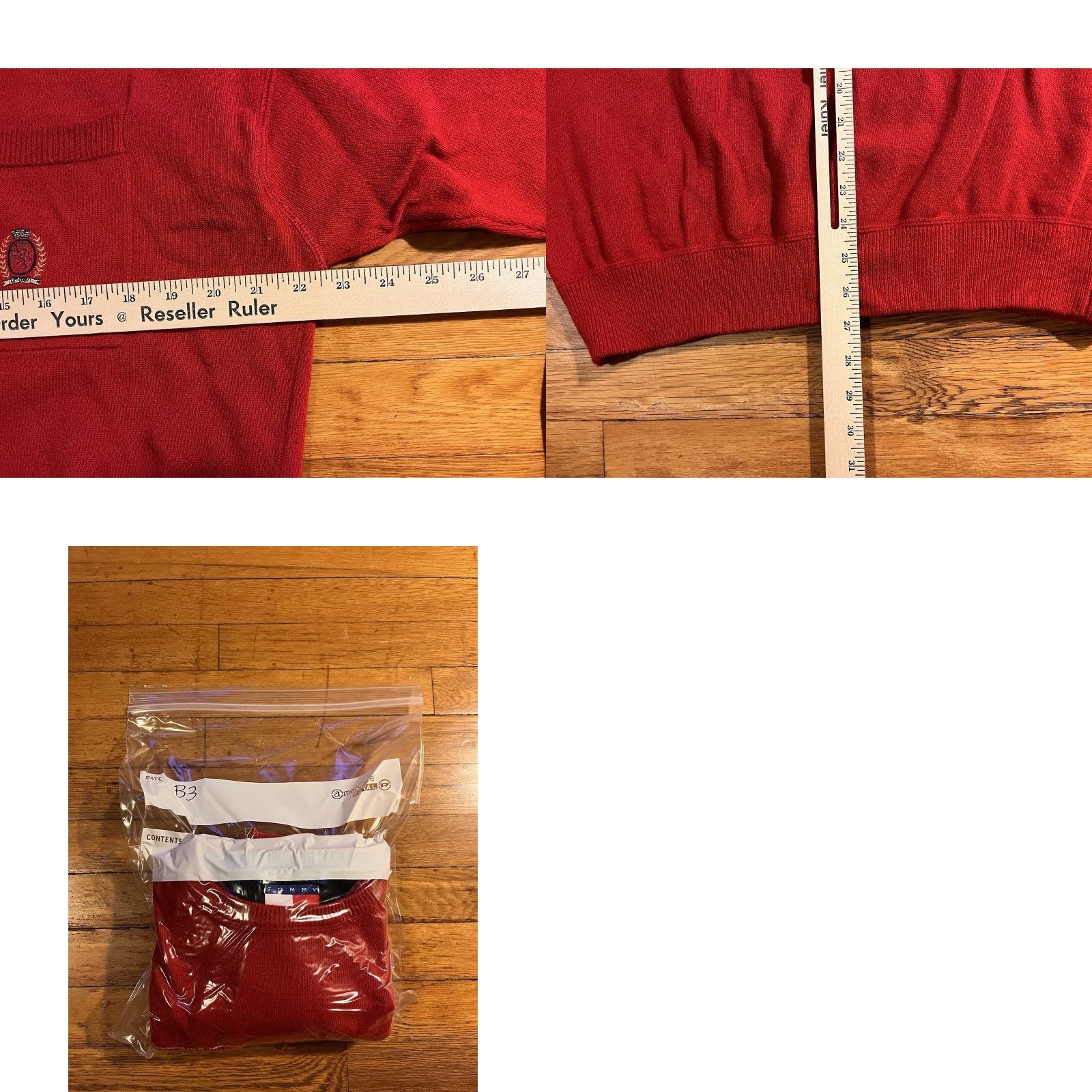 Tommy Hilfiger VINTAGE Tommy Hilfiger Sweater Men’s Large Red Pocket Knit Crew Neck Pullover Embroidered Logo 90s Classic Designer Preppy Retro Men Size US L / EU 52-54 / 3 - 8 Thumbnail