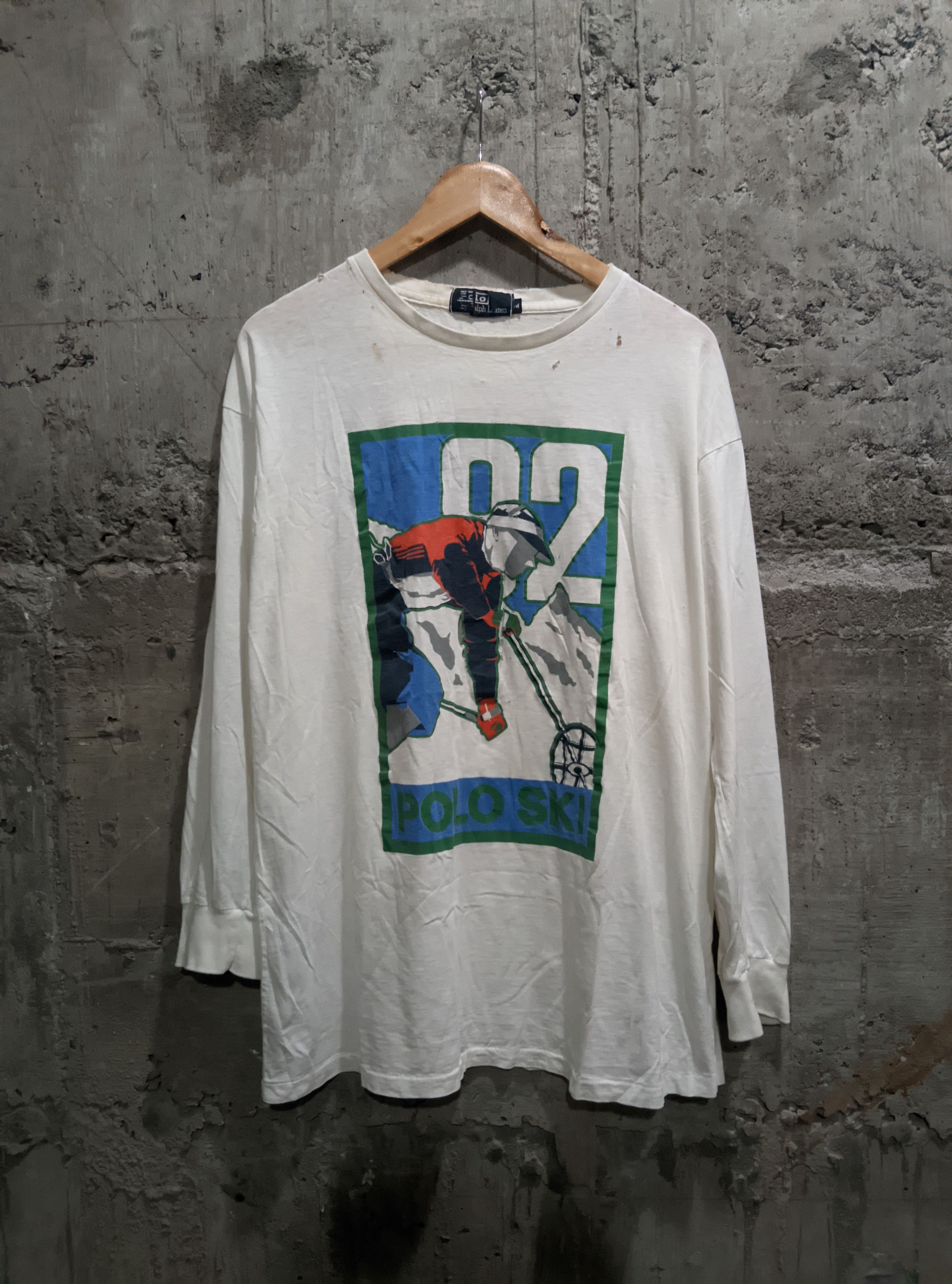 Polo Ralph Lauren Vintage 90s polo Ralph lauren ski thrashed lo life t shirt Size US XL / EU 56 / 4 - 1 Thumbnail