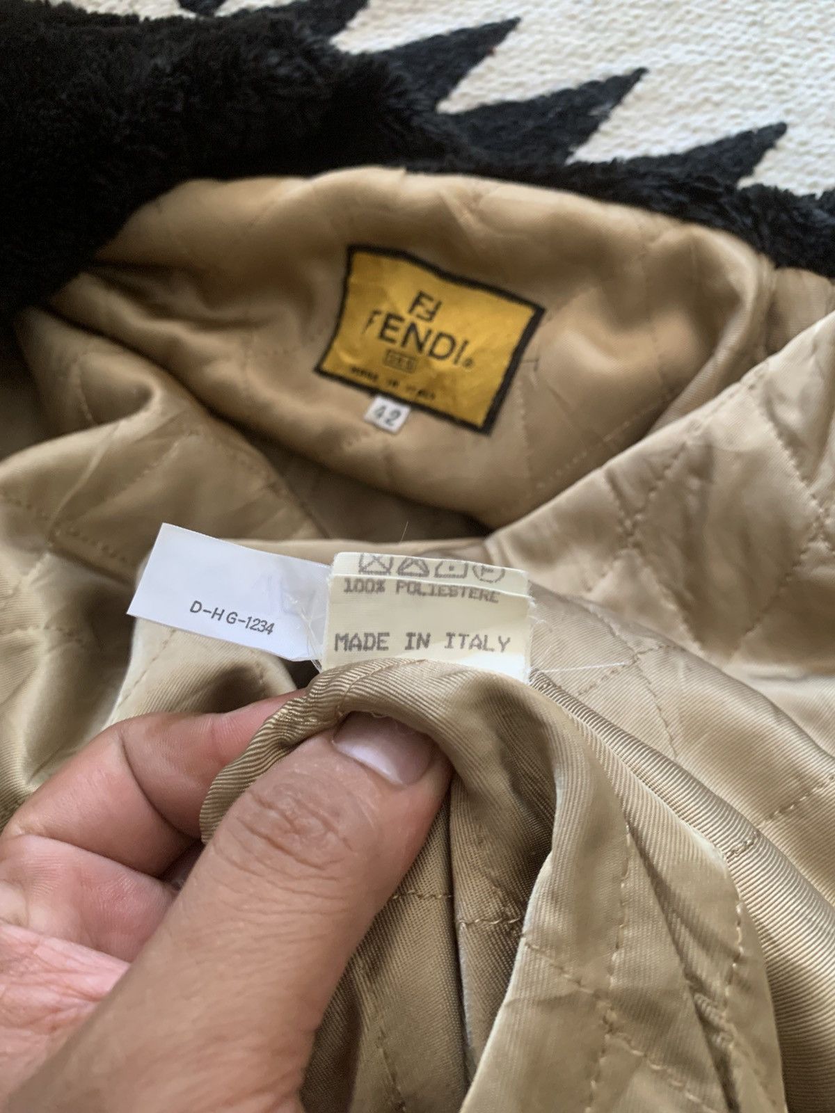 Fendi × Fragment Design ⚡️RARE⚡️Vintage 70s Fendi Varsity Bomber jacket Letterman Size US L / EU 52-54 / 3 - 15 Thumbnail