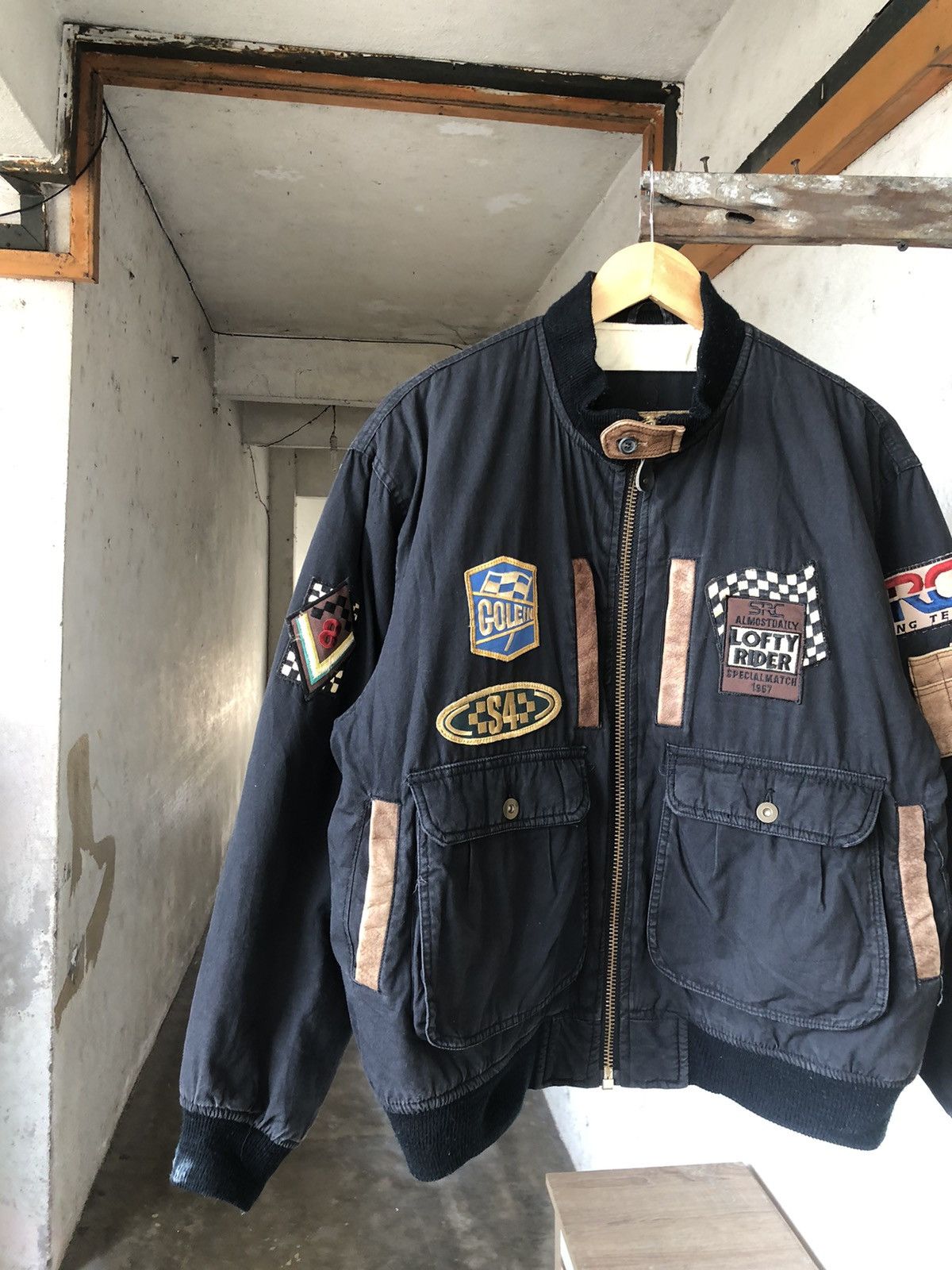 Vintage Vintage SRC Racing Team Hi-Tech Multi Patches Bomber Jacket Size US L / EU 52-54 / 3 - 3 Thumbnail