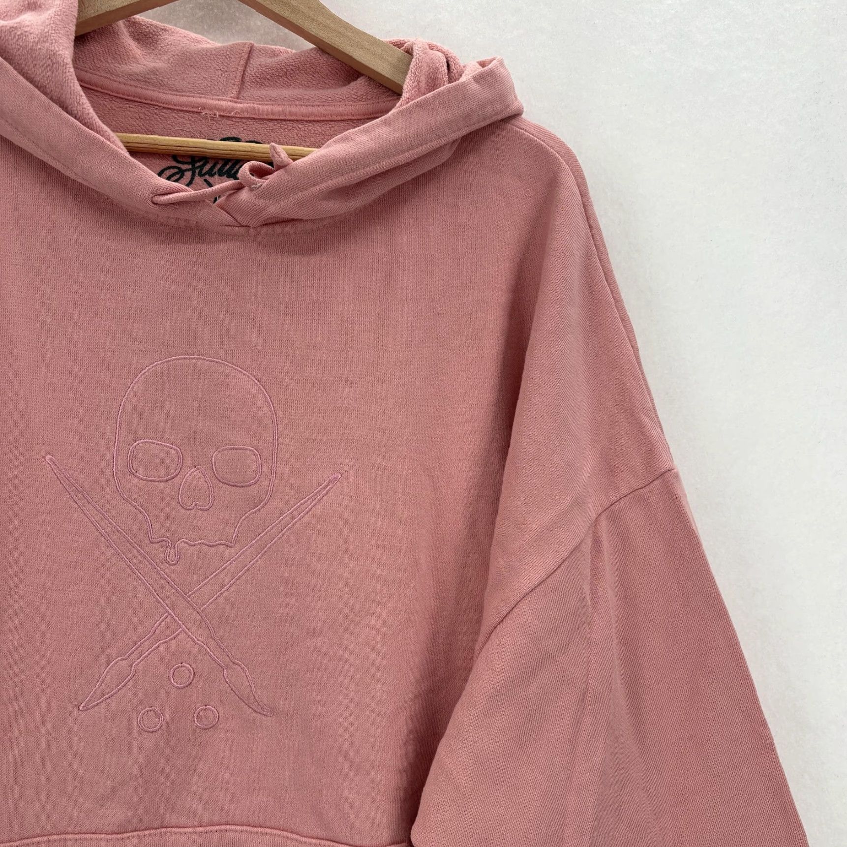 Vintage Sullen Art Collective Outline Fleece Hoodie Womens 2X Pink Skull Pullover NWT Size XXL / US 16-18 / IT 52-54 - 2 Thumbnail