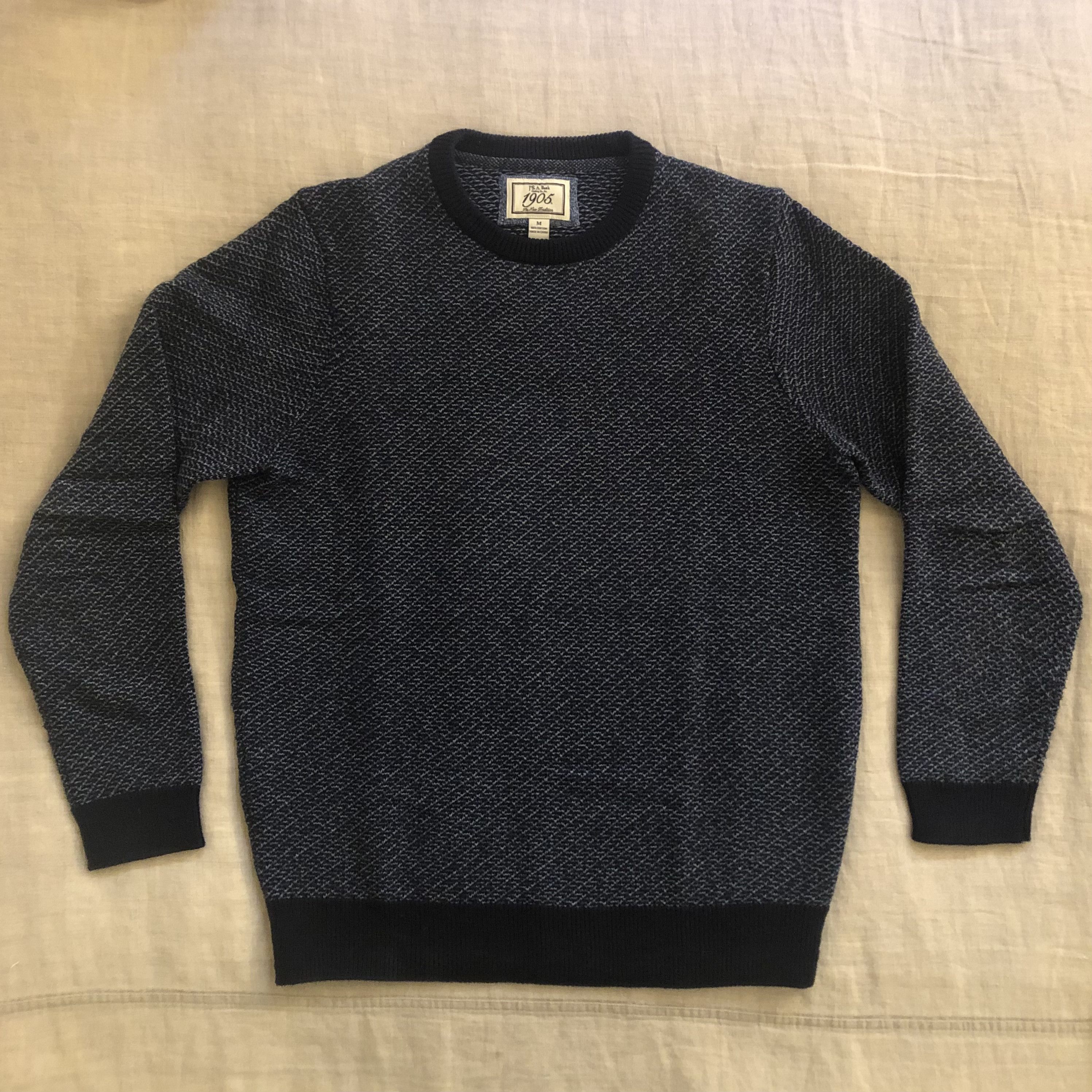 Jos. A. Bank Jos. A. Bank Reserve Blue Crewneck Cotton Sweater - Size M Size US M / EU 48-50 / 2 - 1 Thumbnail