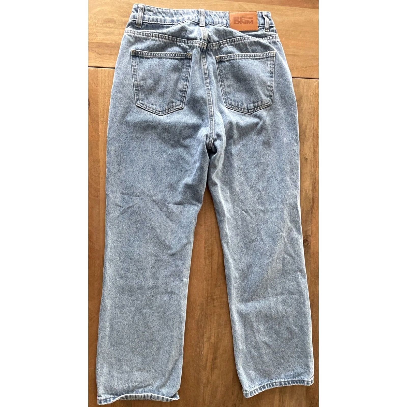 PRINCESS POLLY Princess Polly Baggy Straight Jeans Women 6 (28x29) Light Wash Strai​ght 90s Grunge Hip Hop USA Womens Size 28" / US 6 / IT 42 - 2 Thumbnail