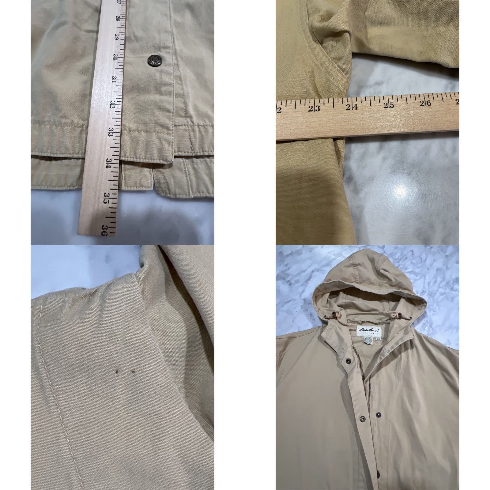 Eddie Bauer VINTAGE Eddie Bauer Jacket Womens Small Cotton Hood Pockets Zip Snaps Long Safari Chore Martin? Size S / US 4 / IT 40 - 10 Thumbnail