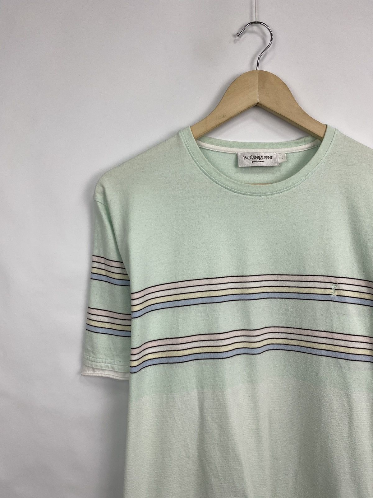 Vintage × Yves Saint Laurent 🇫🇷 Vintage 90s Yves Saint Laurent YSL T-Shirt Rare Retro Size US L / EU 52-54 / 3 - 2 Thumbnail