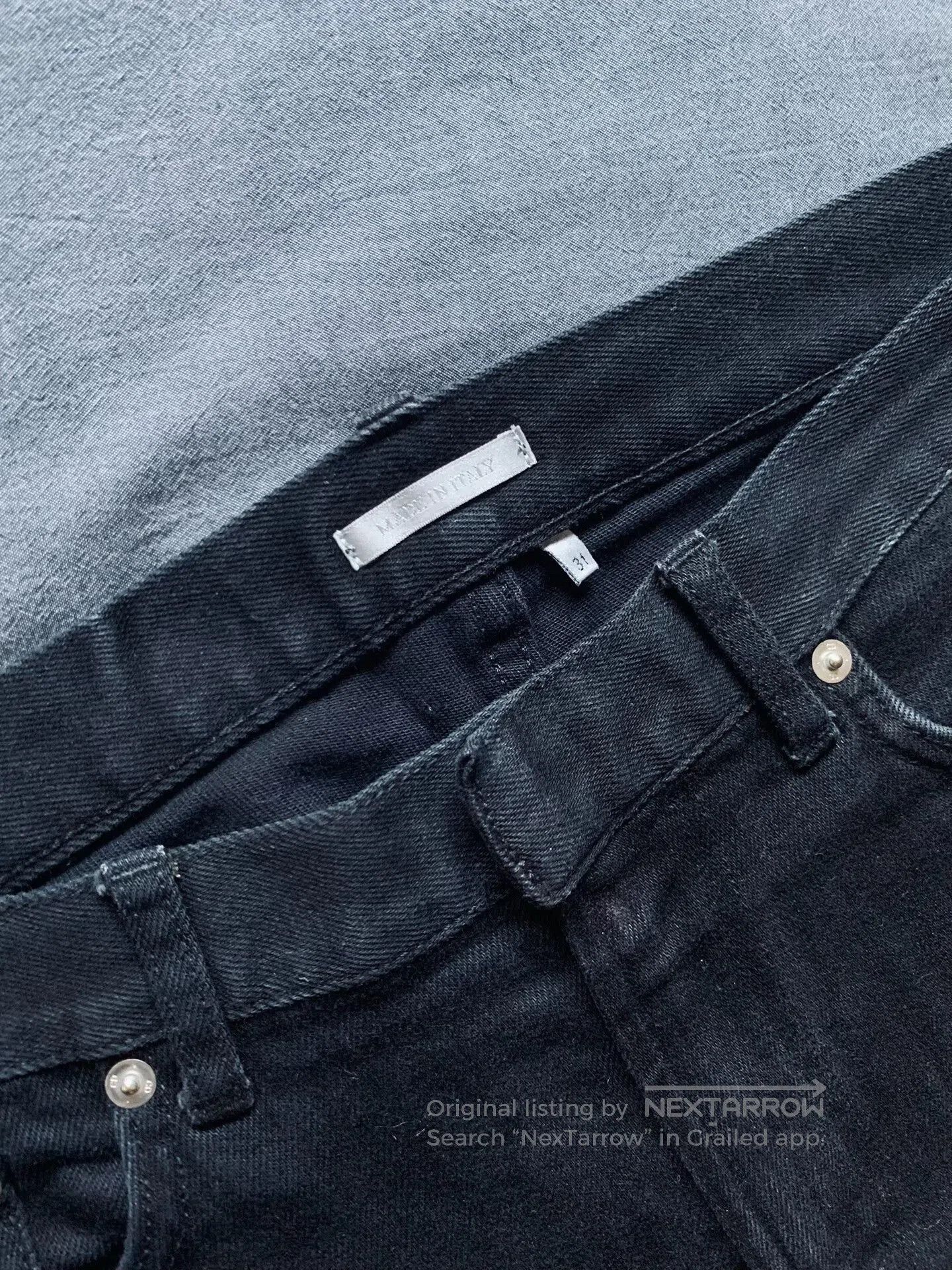 Dior Dior Logo Leather Patch Washed Jeans. Size US 31 - 4 Thumbnail