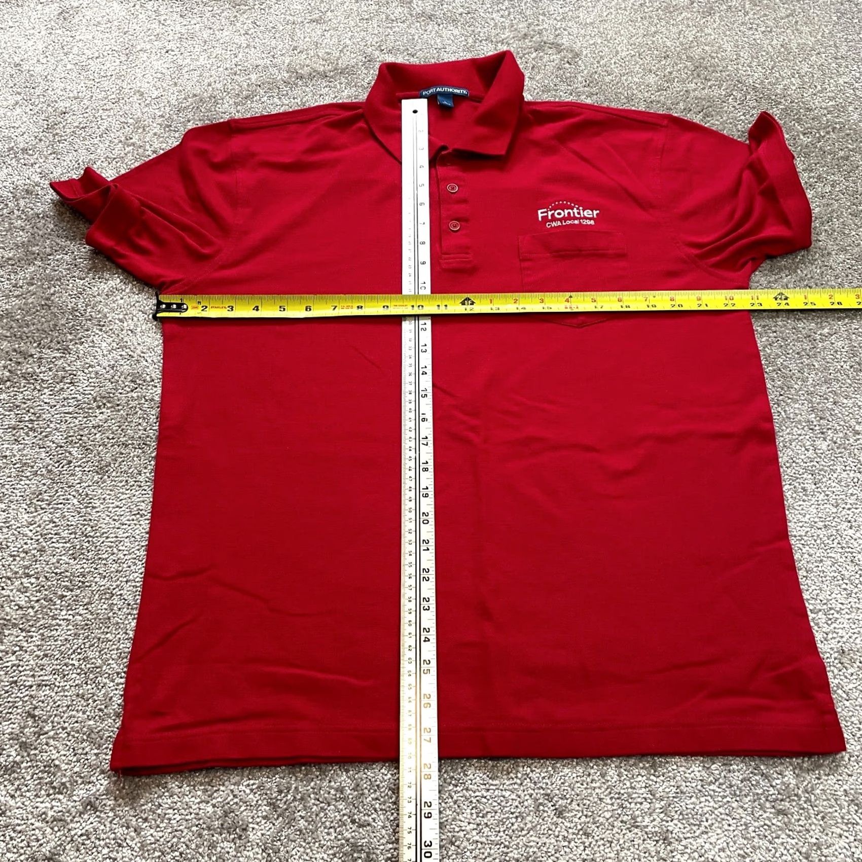 Port Authority Port Authority Polo shirt Mens Large Red Frontier CWA Local 1298 Logo Pocket Top Size US L / EU 52-54 / 3 - 5 Thumbnail