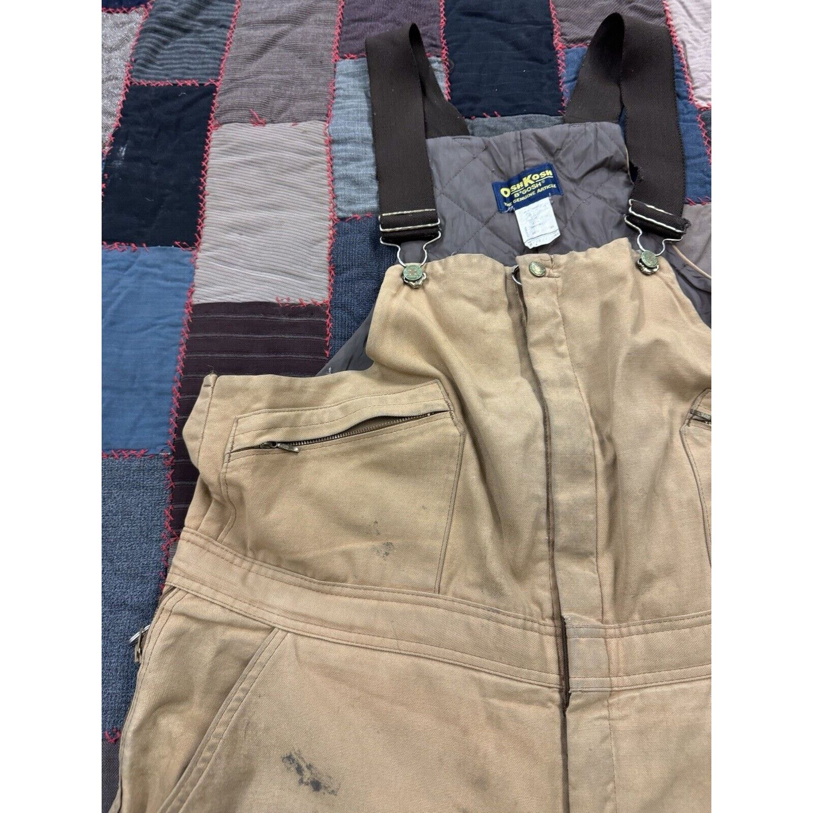 Oshkosh Vintage 60s Talon Oshkosh Bib Leather Double Knees W44 X L30 Size US 44 / EU 60 - 5 Thumbnail