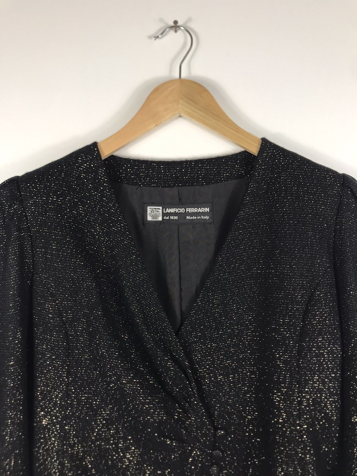 Vintage 🔥Nice Design Lanificio Ferrarin Italy Cropped Coat Jacket Size S / US 4 / IT 40 - 4 Thumbnail