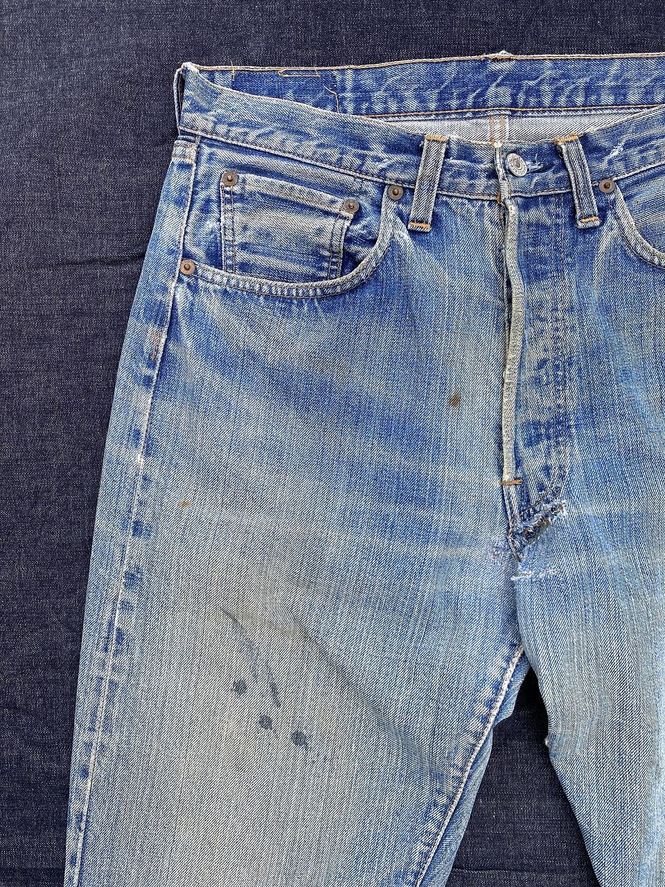 Levi's Vintage 70s Levis 501 Redline #6 Selvedge Jeans Single Size US 32 / EU 48 - 2 Thumbnail