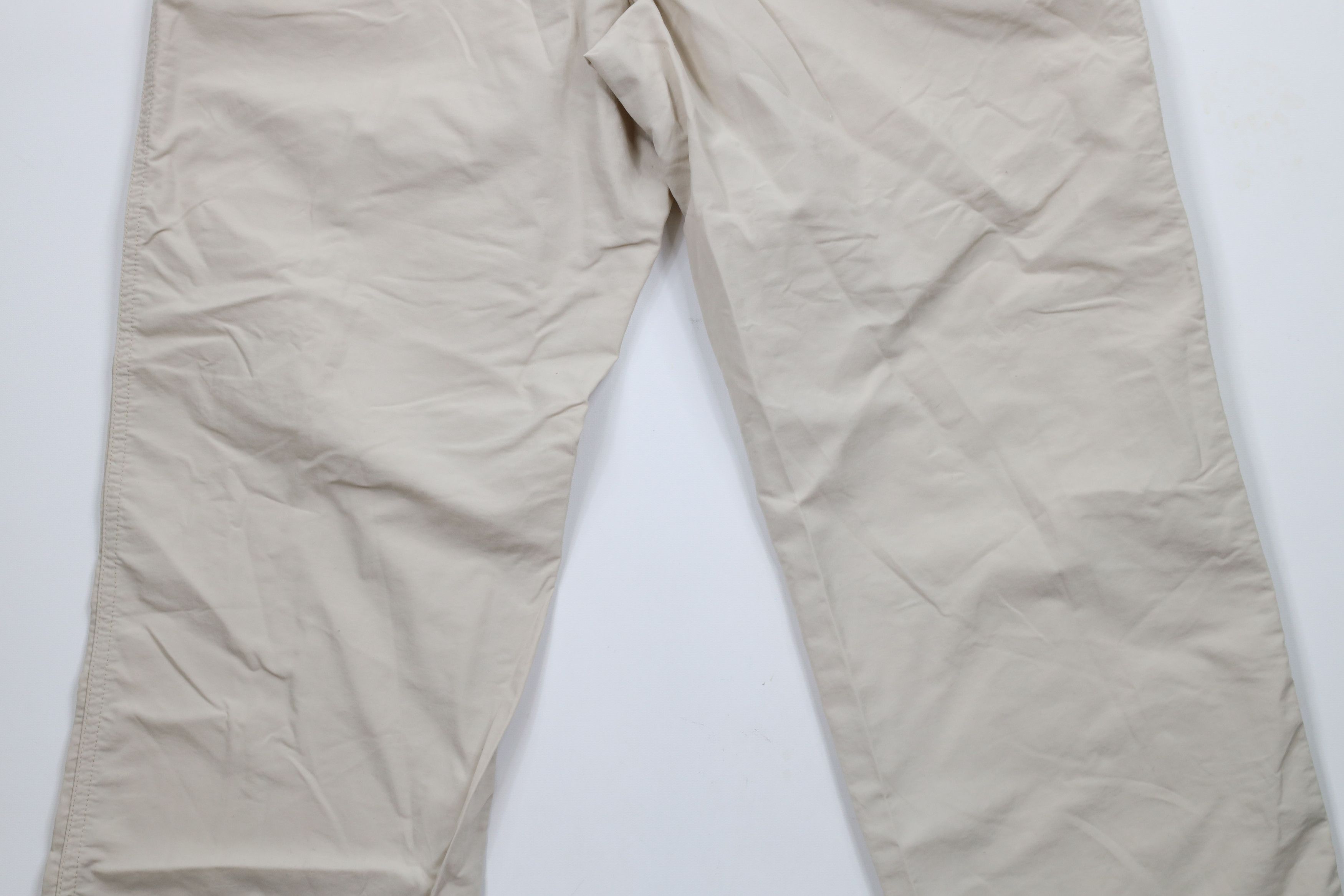 Lands' End × Vintage Vintage 90s Lands End Wide Leg Windbreaker Pants Beige Tan Size 38" / US 16 / IT 52 - 10 Thumbnail