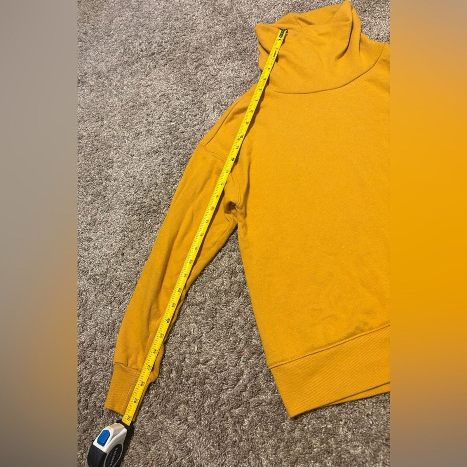 Forever 21 (Forever 21) Mustard Cowl Neck Turtleneck Sweater:Size Small Size S / US 4 / IT 40 - 7 Thumbnail