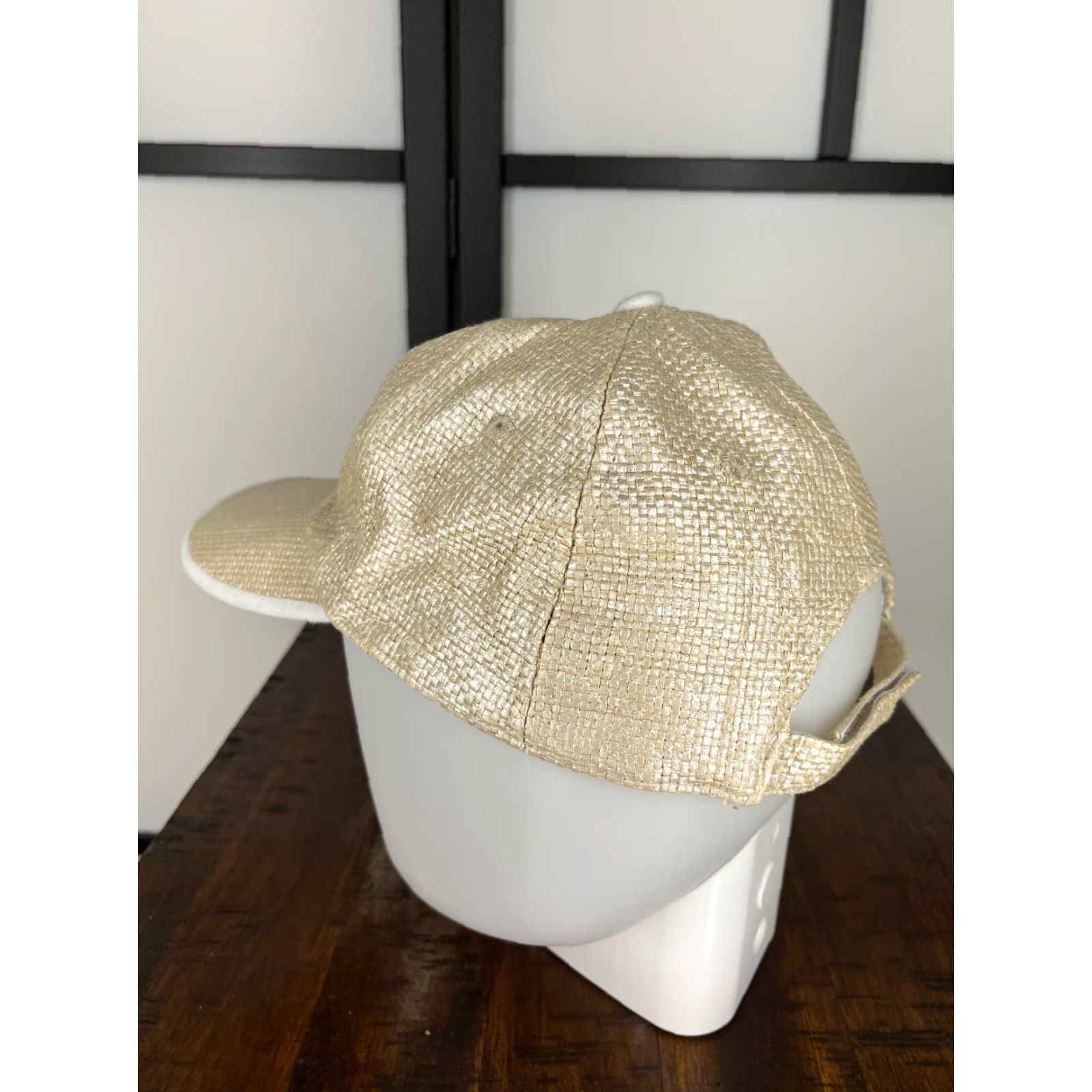 Vintage Target Hat Cap One Size Adult Gold Straw Weave 100% Polypropylene Size ONE SIZE - 5 Thumbnail