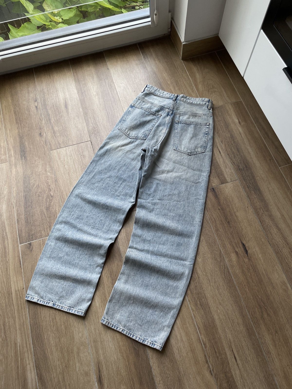 Japanese Brand Vintage Baggy Jeans Washed Flared Wide Avant Garde Japanese Size US 30 / EU 46 - 5 Thumbnail