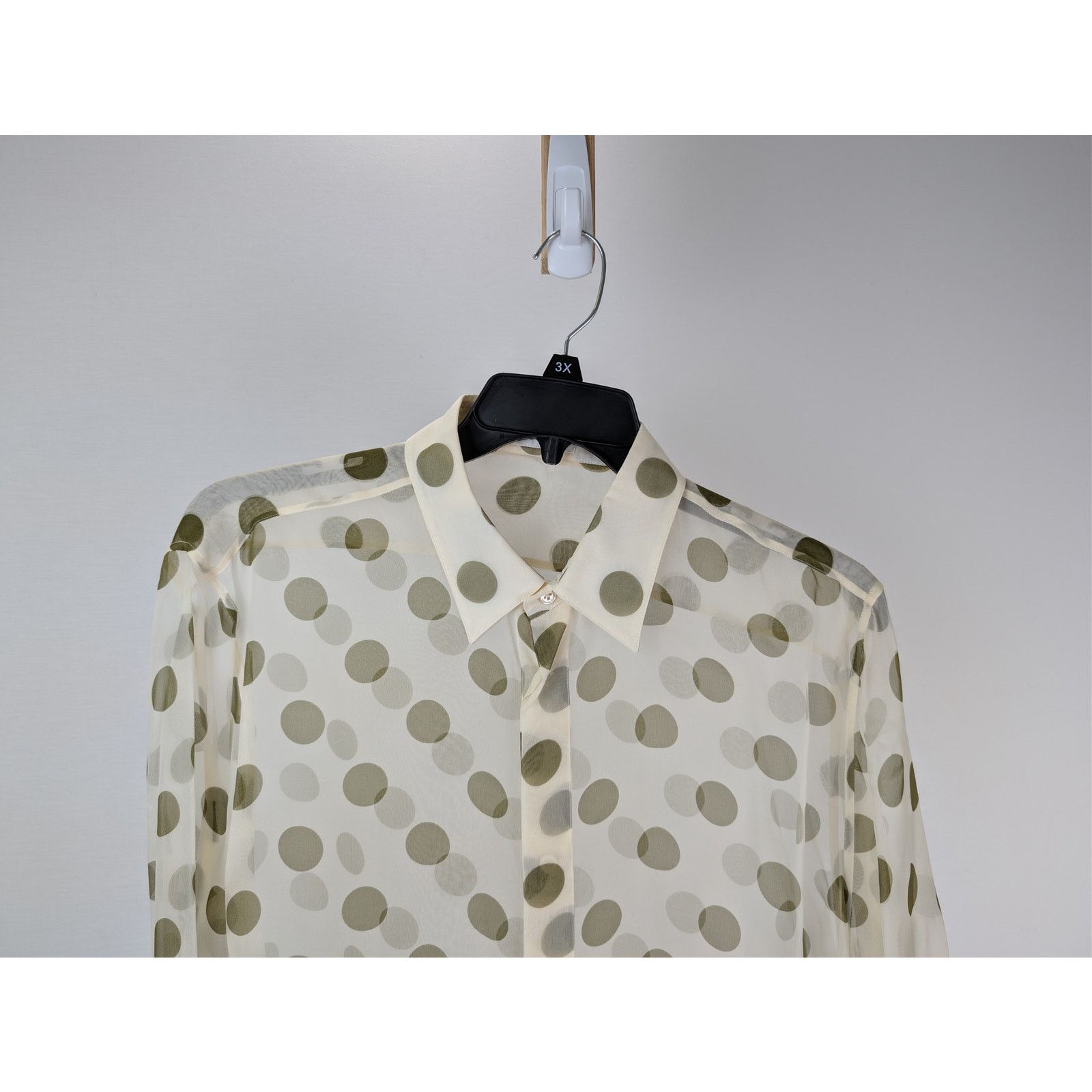 Saint Laurent Paris o1rshd1 Chemise Col Universe Polka Dot Button up Shirt Size US S / EU 44-46 / 1 - 3 Thumbnail