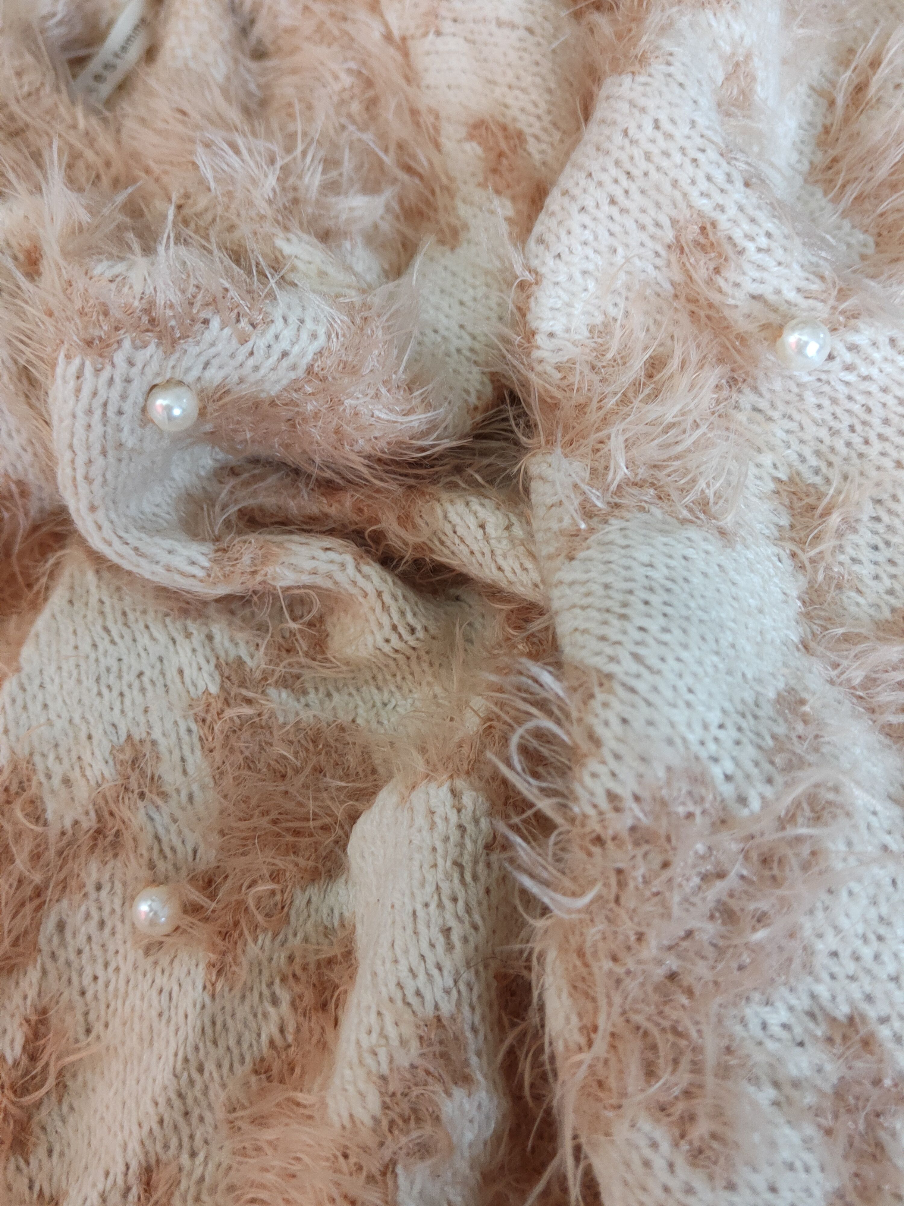 Aran Isles Knitwear Axes Femme Brown Shag Shaggy Fur Mohair Knitwear #S1939 Size M / US 6-8 / IT 42-44 - 10 Thumbnail