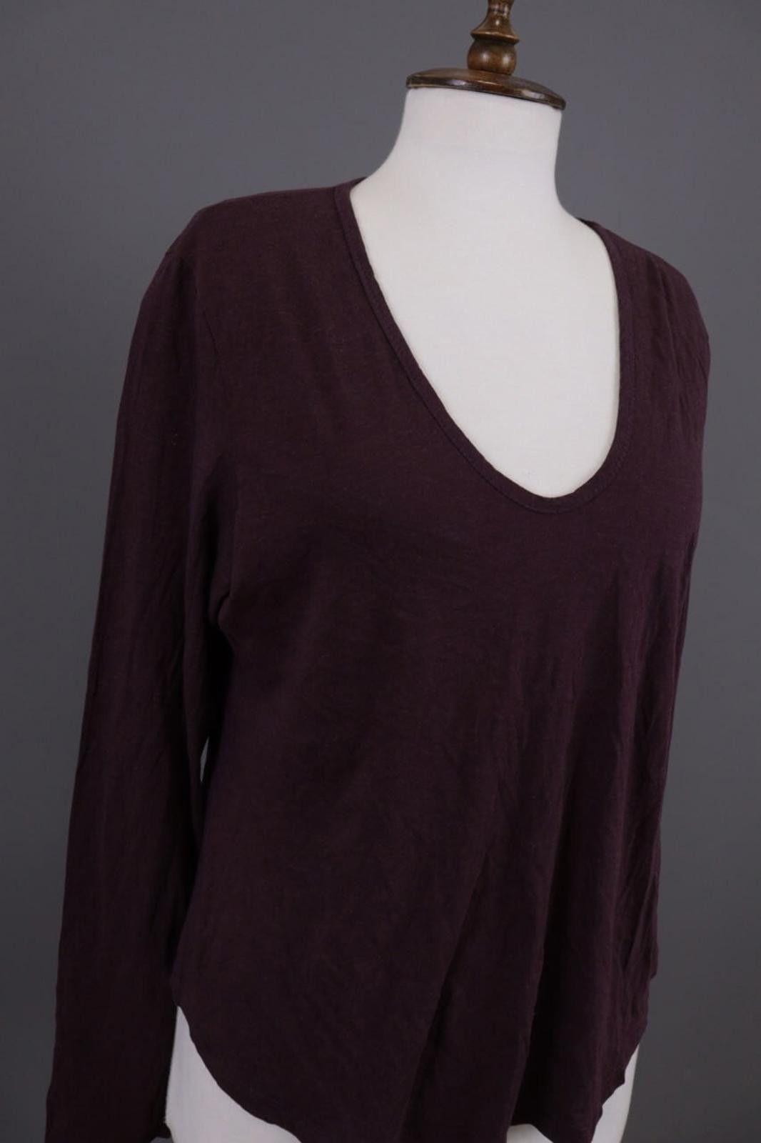 James Perse Standart James Perse Purple Cotton Wool Knit Blouse Size 4 Size S / US 4 / IT 40 - 3 Thumbnail
