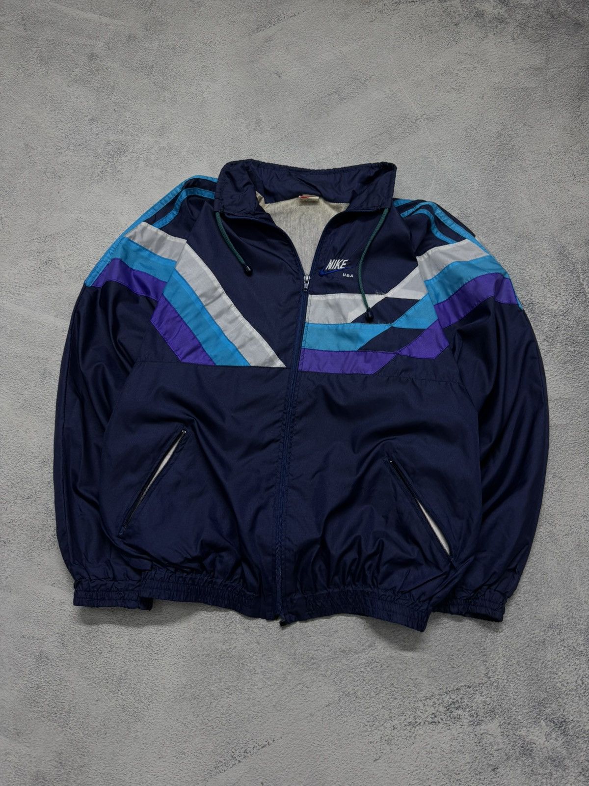 Nike Vintage Nike Track Jacket Nylon Top Striped 2000s Size US L / EU 52-54 / 3 - 4 Thumbnail