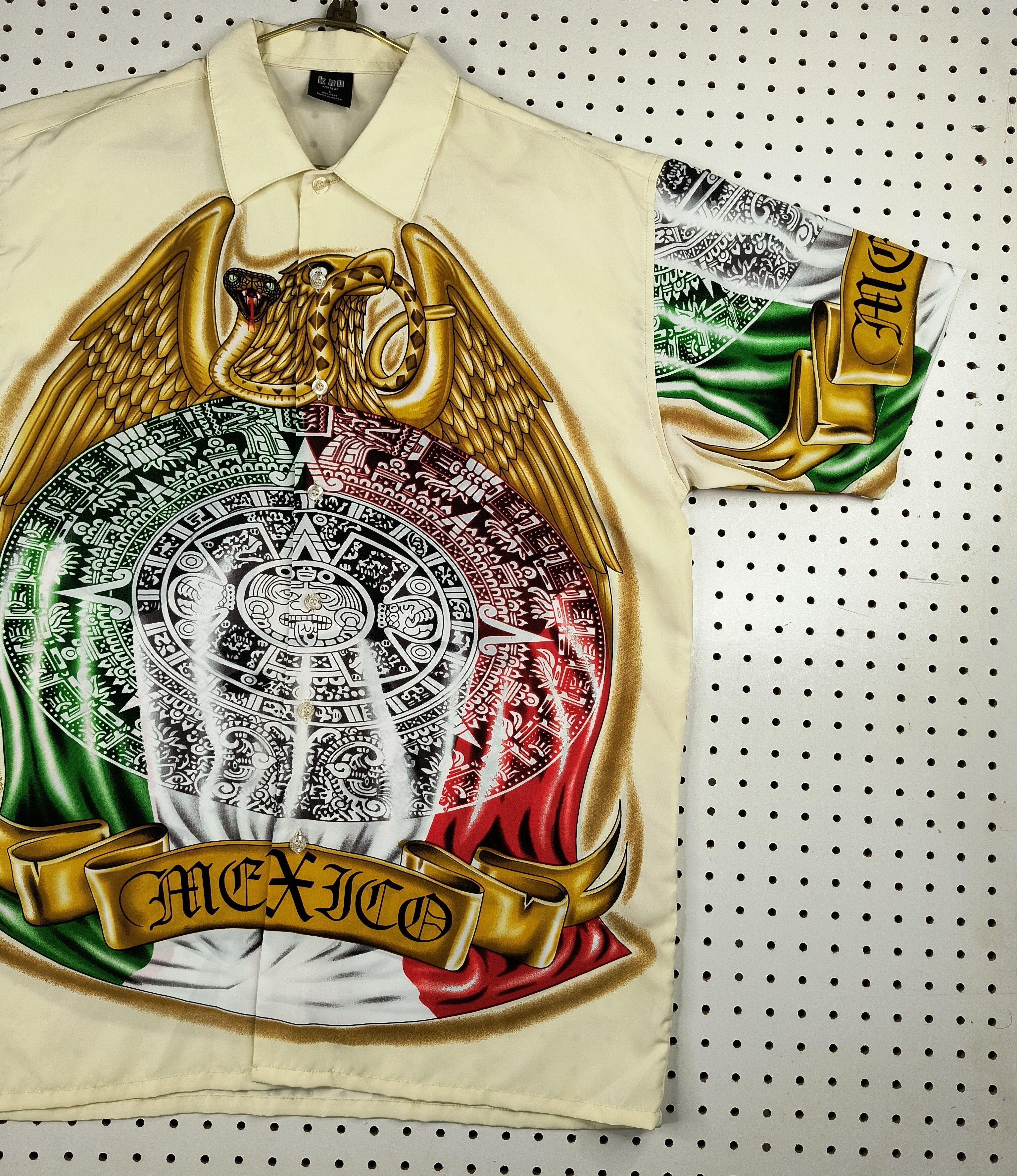Mexican Threads Vintage Mexico aztec calendar chicano button up shirt Size US L / EU 52-54 / 3 - 4 Thumbnail