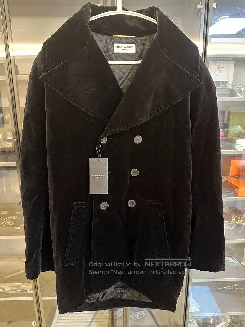 Saint Laurent Paris Saint Laurent Paris Solid Color Logo Embroidered Double-br Size S / US 4 / IT 40 - 1 Thumbnail