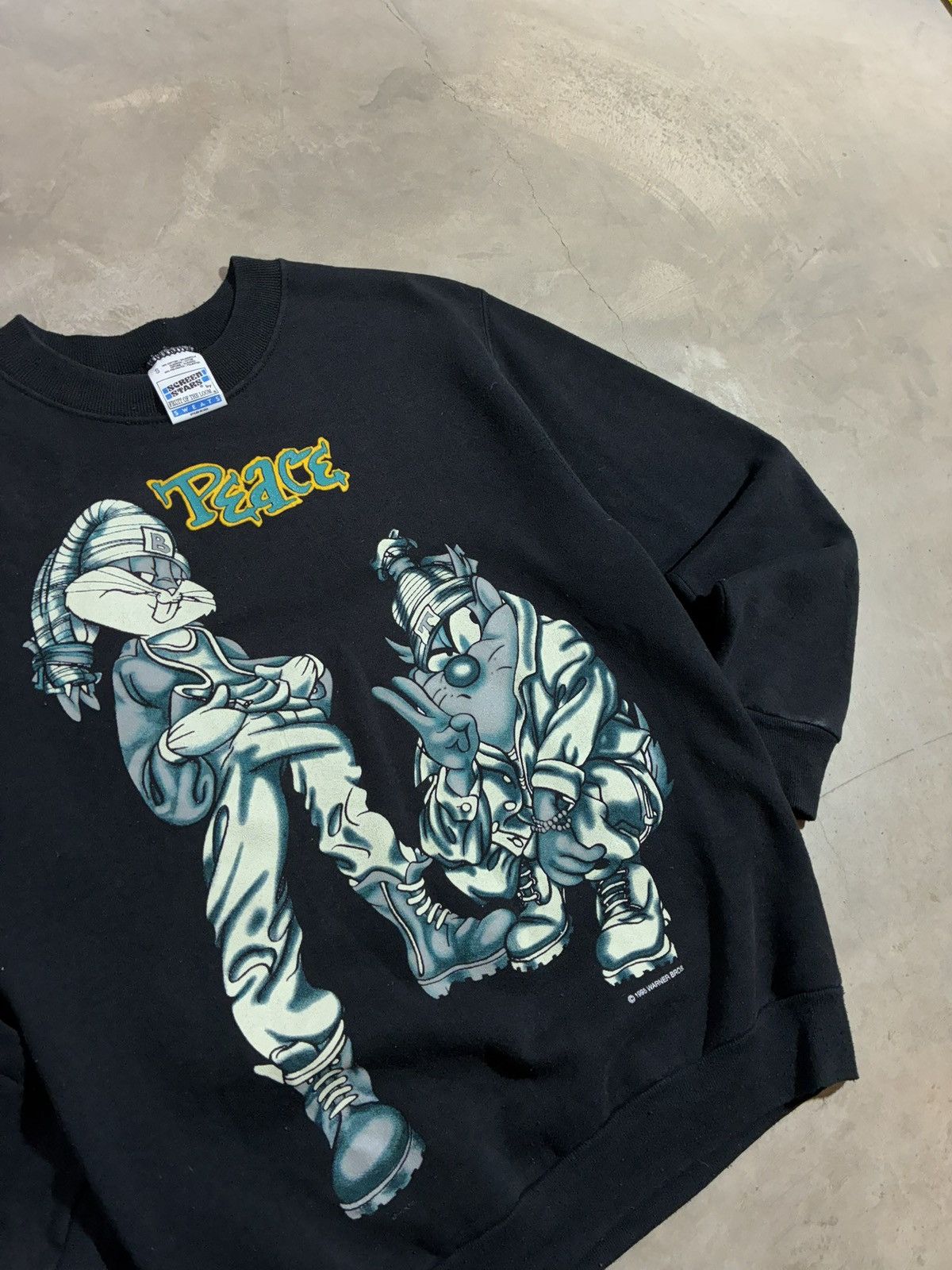 Warner Bros Vintage 1995 Warner Bros Looney Tunes Peace sweatshirt S Size US S / EU 44-46 / 1 - 6 Thumbnail