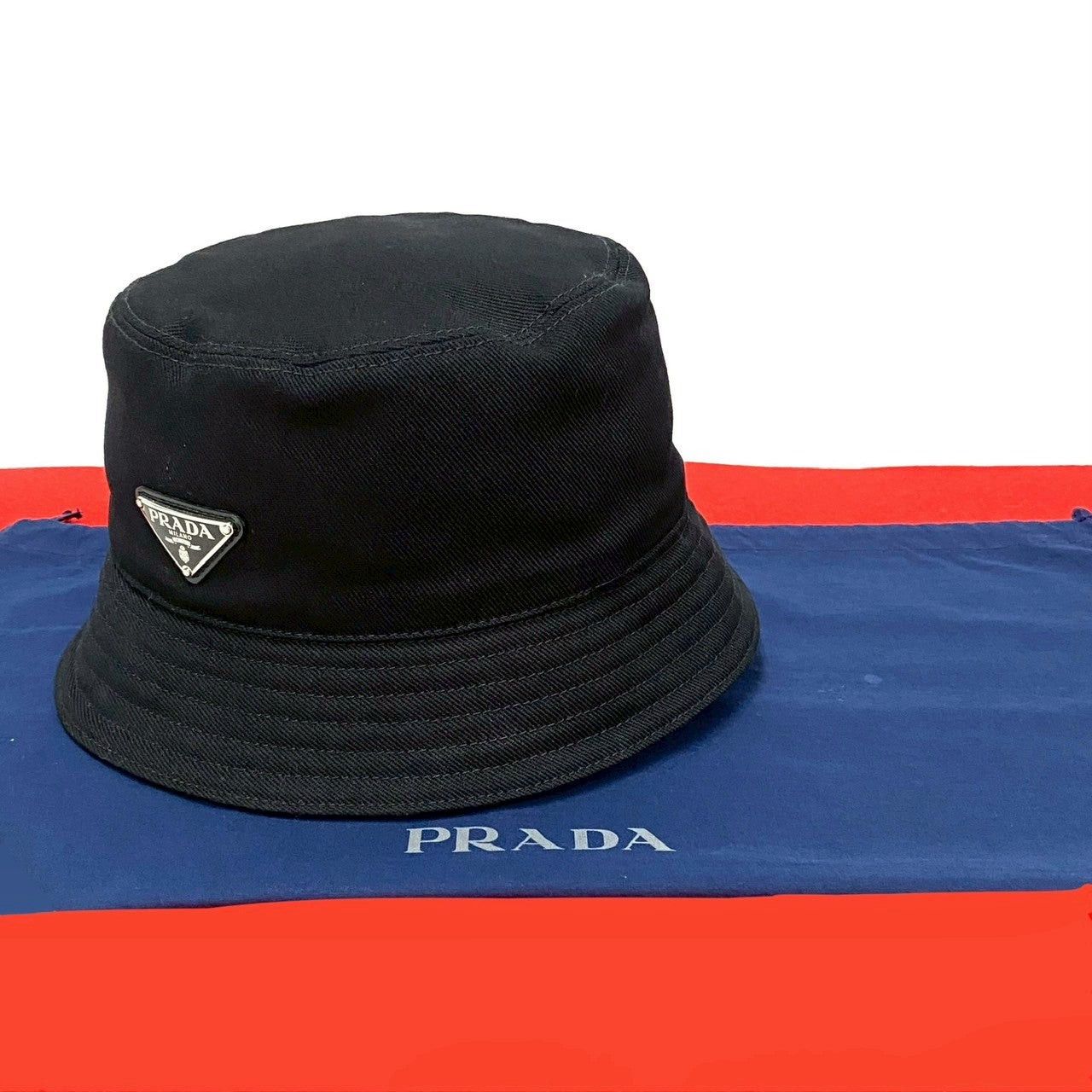 Prada Prada Hat Black Cotton Size ONE SIZE - 1 Thumbnail