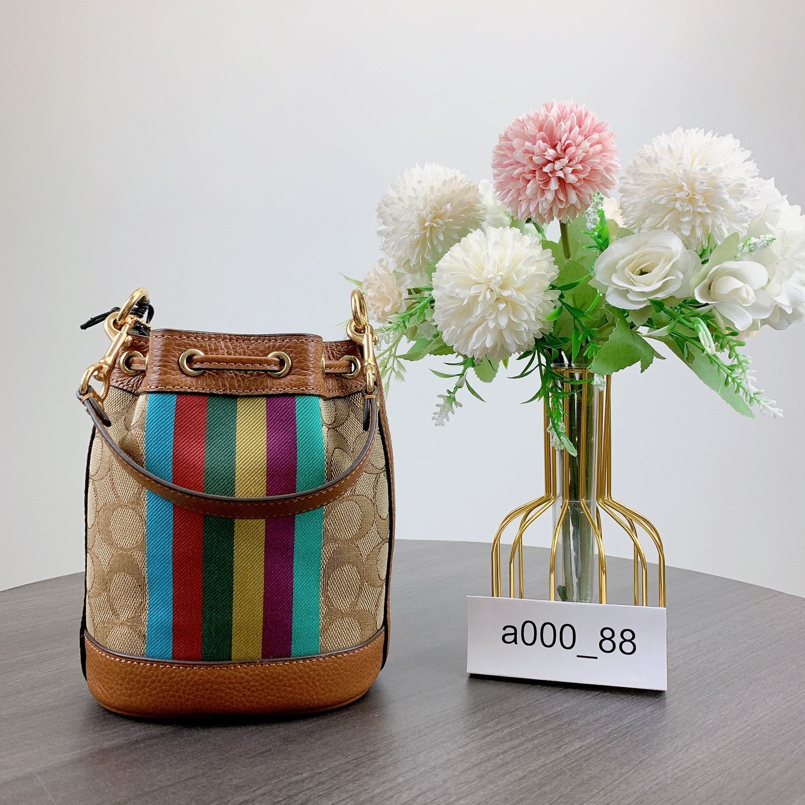 Coach Coach CC318 Mini Dempsey Bucket Bag In Signature Jacquard Size ONE SIZE - 3 Thumbnail
