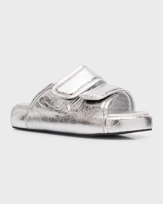 Simon Miller Simon Miller Cro Metallic Dual-Grip Slide Sandals Size US 6 / IT 36 - 2 Thumbnail