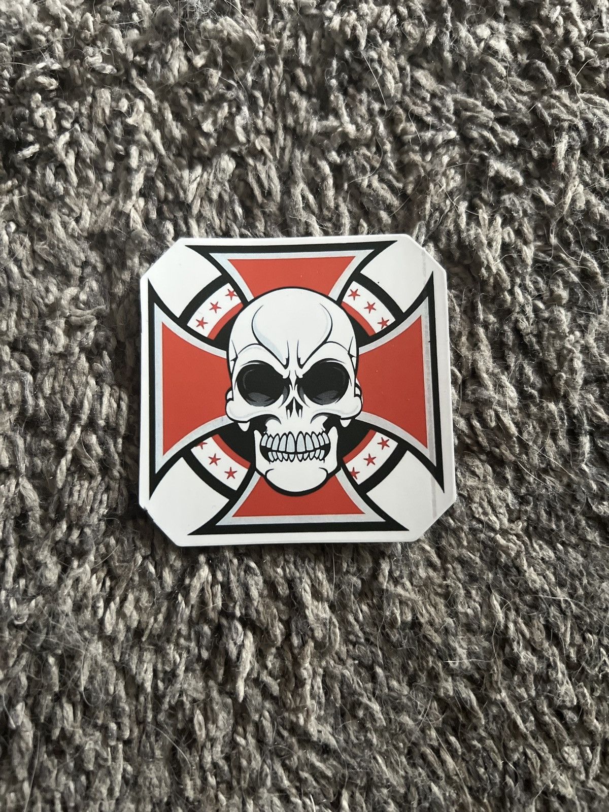 Hypebeast Iron Cross Skull Sticker Size ONE SIZE - 1 Thumbnail