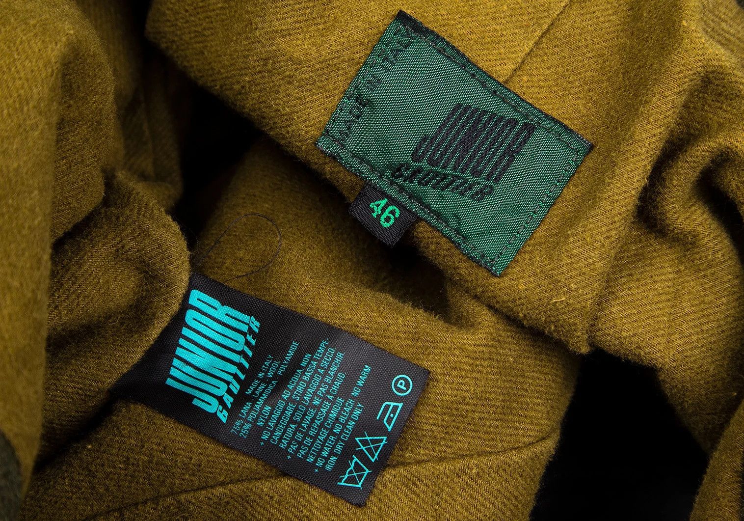 Jean Paul Gaultier Wool Double Button Jacket in Khaki Size 46 Size US S / EU 44-46 / 1 - 18 Thumbnail