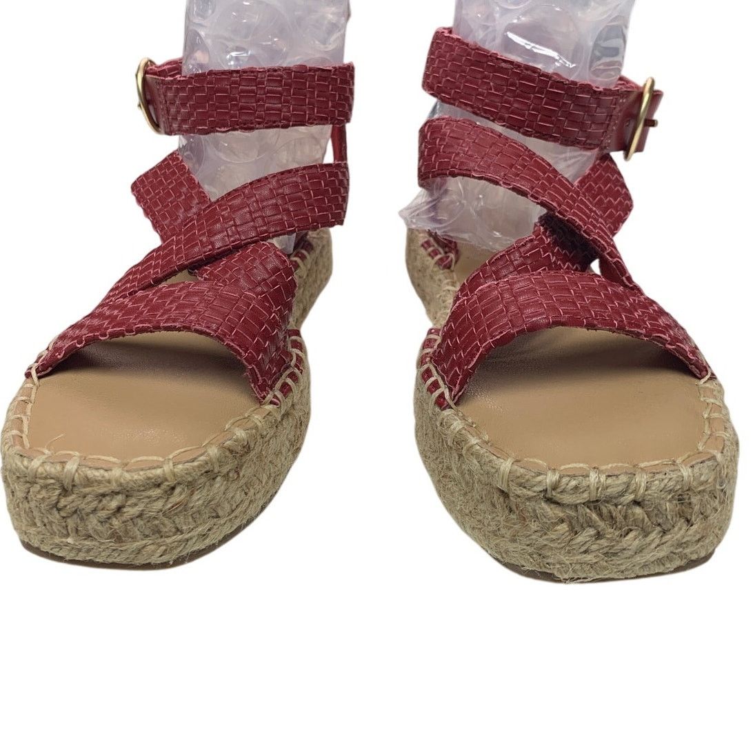American Eagle Outfitters New AOE Womens Size 8 Espadrille Ankle Wrap Leather Sandals Size US 8 / IT 38 - 3 Thumbnail