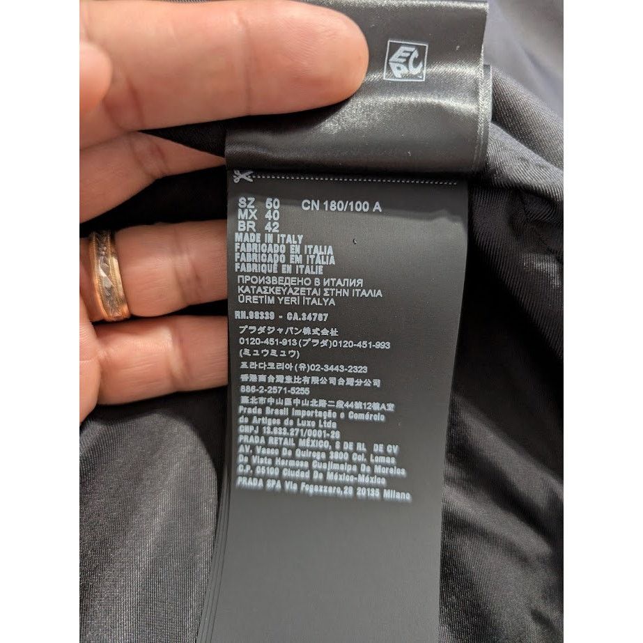 Prada o1rshd1 Re-Nylon Blouson Jacket in Nero Size US M / EU 48-50 / 2 - 20 Thumbnail