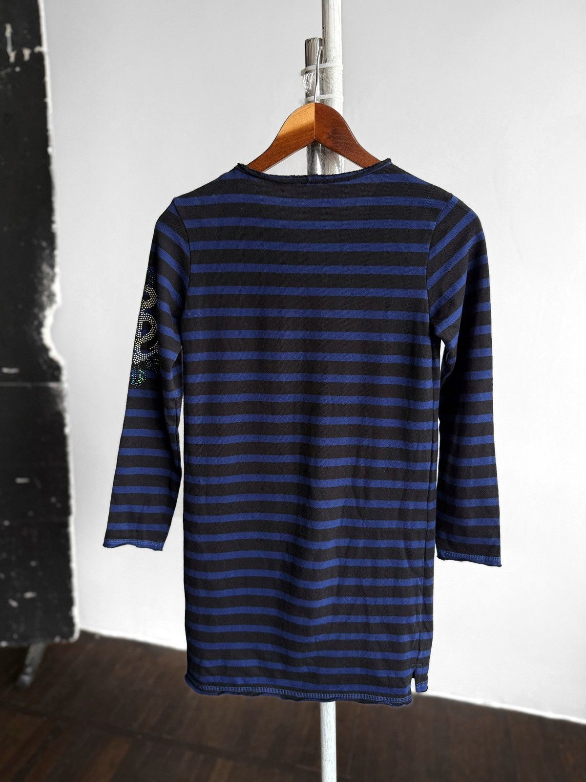 Zadig & Voltaire Zadig Voltaire Womens Black Blue Striped Skull Detail Dress Size XS / US 0-2 / IT 36-38 - 2 Thumbnail