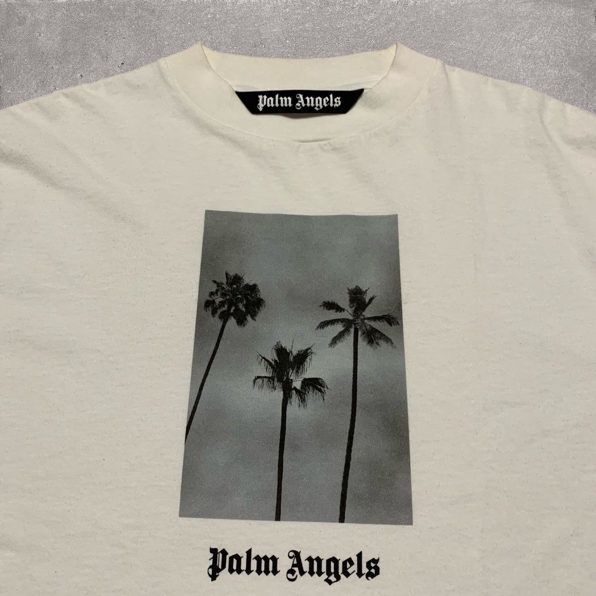 Palm Angels Palm Angels Small Boulevard Palm Tree White Tee Size US S / EU 44-46 / 1 - 3 Thumbnail