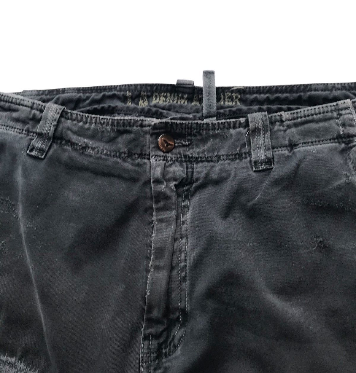 Designer LA Denim Artelier Ripped Streetwear Distressed Pants Size US 35 - 2 Thumbnail
