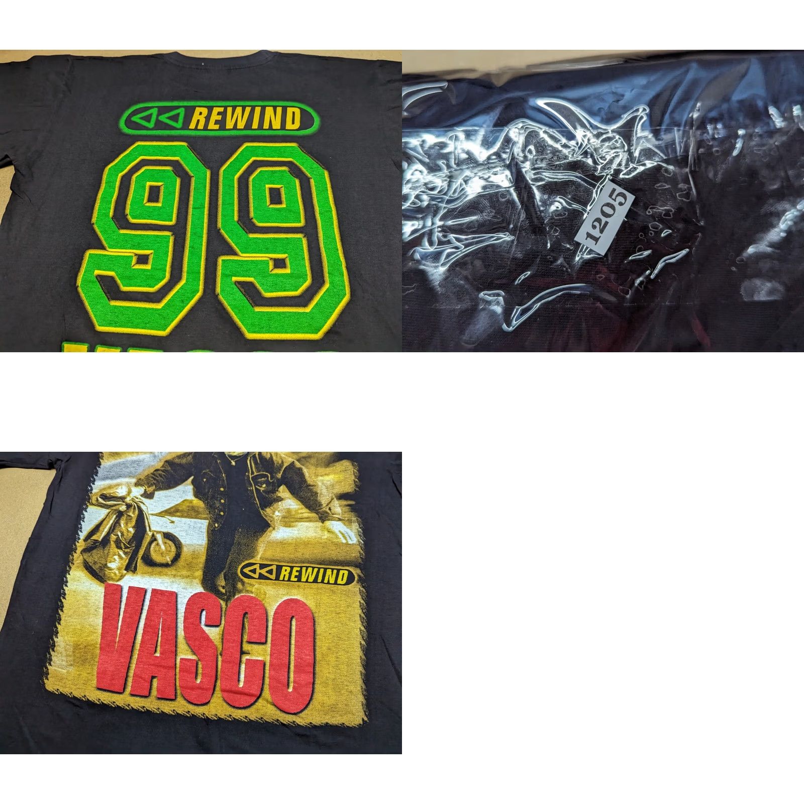 Vintage VINTAGE Vasco Rossi Rewind 99 Shirt 2XL Take Time New Frontier Shirt Unisex Adults Black Cotton Short Sleeve Round Neck 2XL Mens Womens Boys Girls Size US XXL / EU 58 / 5 - 10 Thumbnail