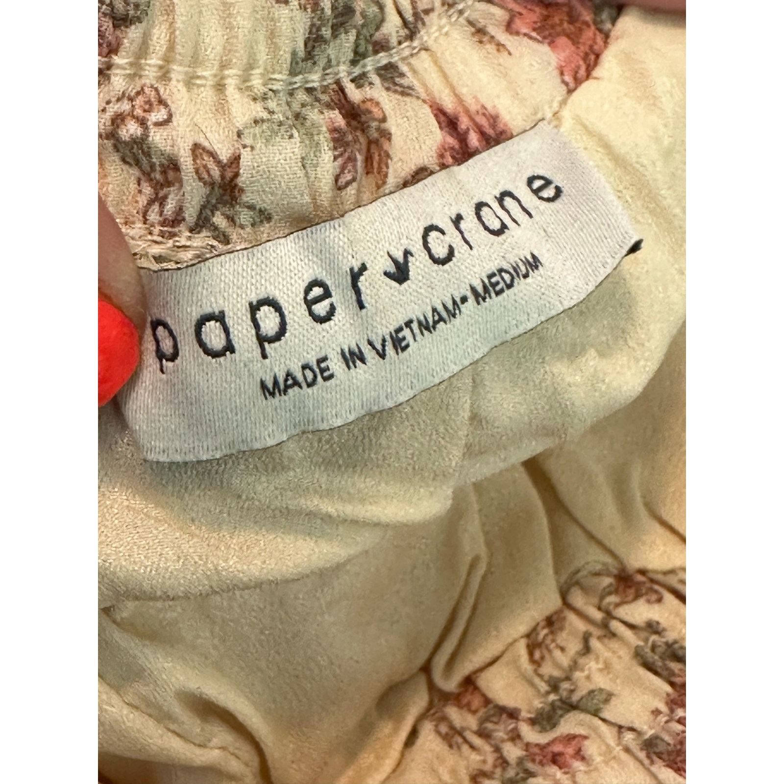 Anthropologie Paper Crane cream floral culottes pull on shorts size M Size 30" / US 8 / IT 44 - 3 Thumbnail