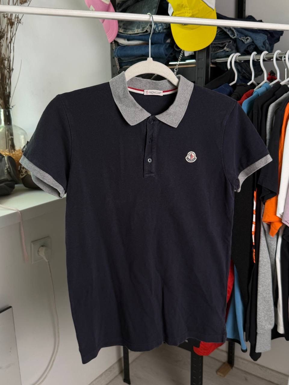 Moncler Maglia Polo Manica Corta Navy Blue S