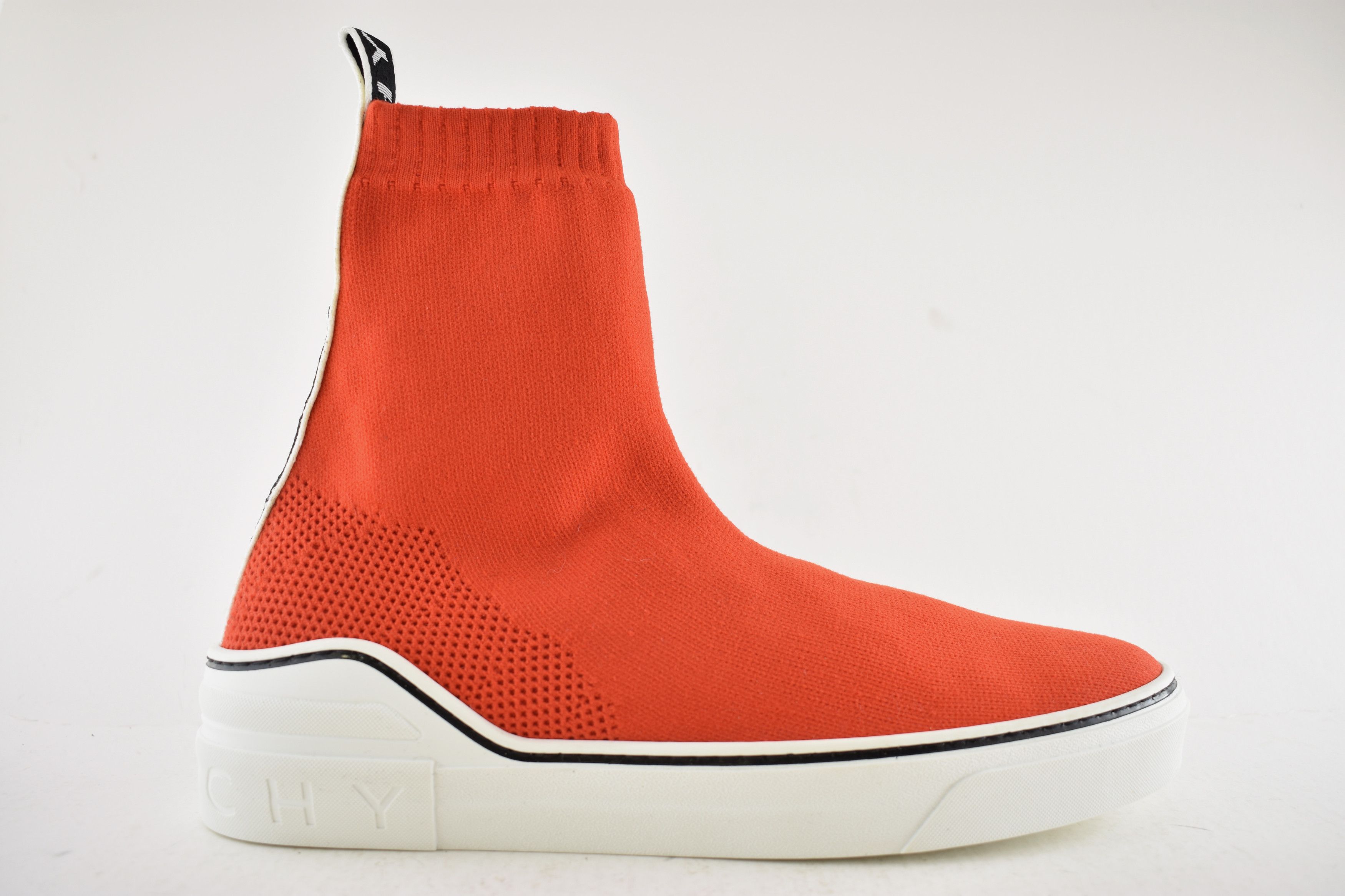 Givenchy George V Sock White High Top Knit Trainer Sneaker 43.5 10.5 Size US 10.5 / EU 43-44 - 2 Thumbnail