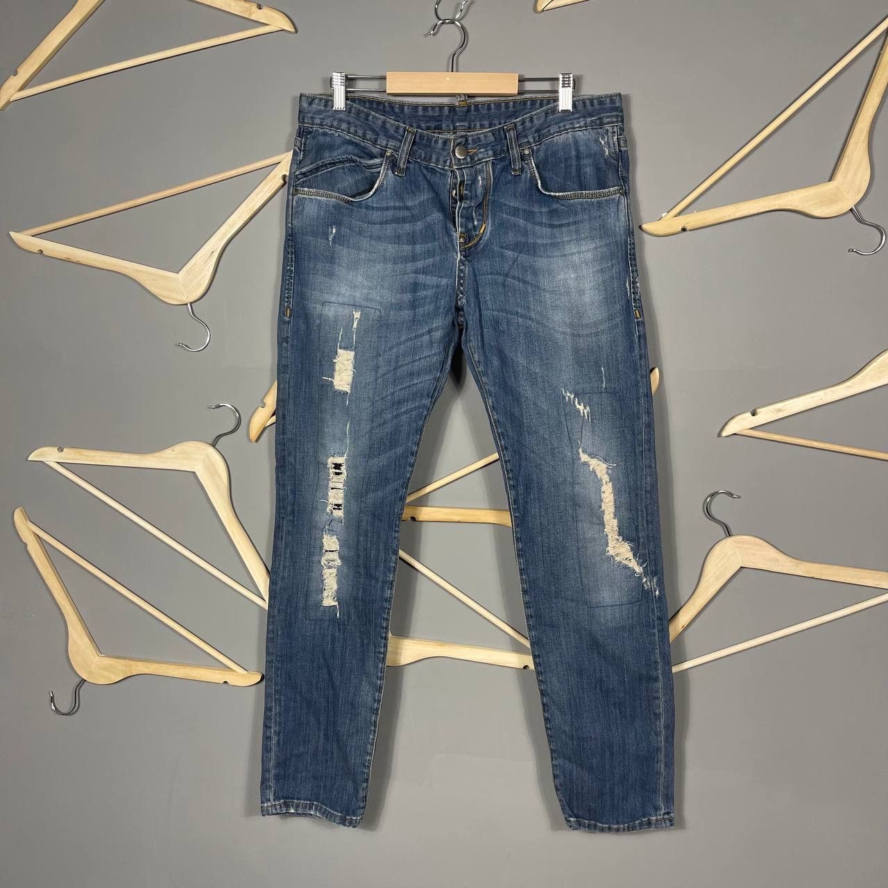 Japanese Brand × Takeshy Kurosawa Takeshy Kurasawa Club distressed jeans Size US 36 / EU 52 - 1 Thumbnail