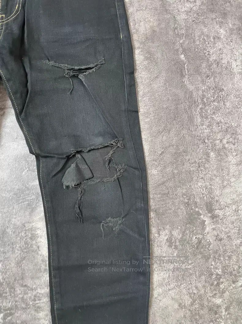Saint Laurent Paris Saint Laurent Paris Black Large Destroyed Denim Pants with Size US 32 / EU 48 - 4 Thumbnail