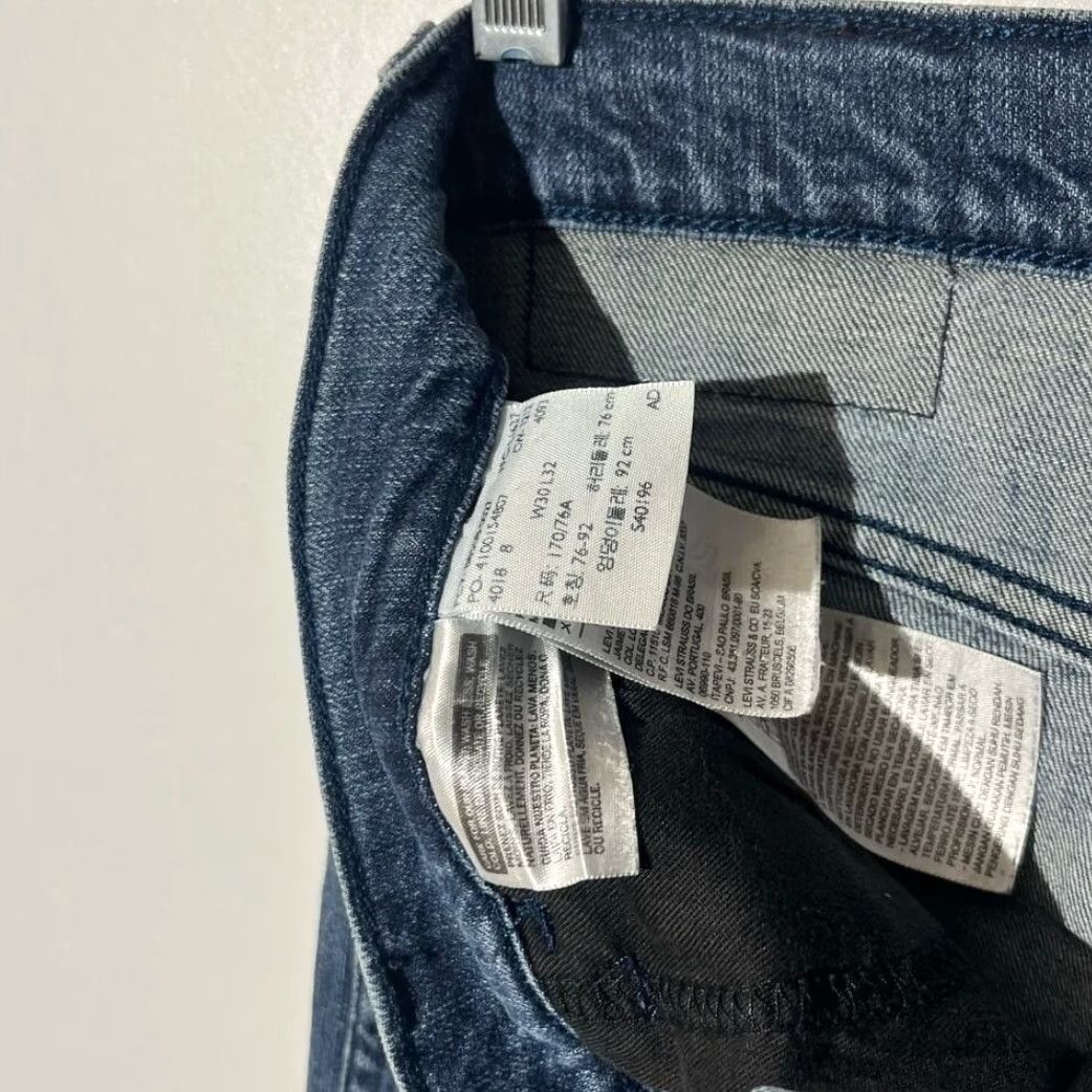 Levi's Levi's 511 Slim Fit Jeans Mens 30x32 Blue Denim Stretch Size US 30 / EU 46 - 3 Thumbnail