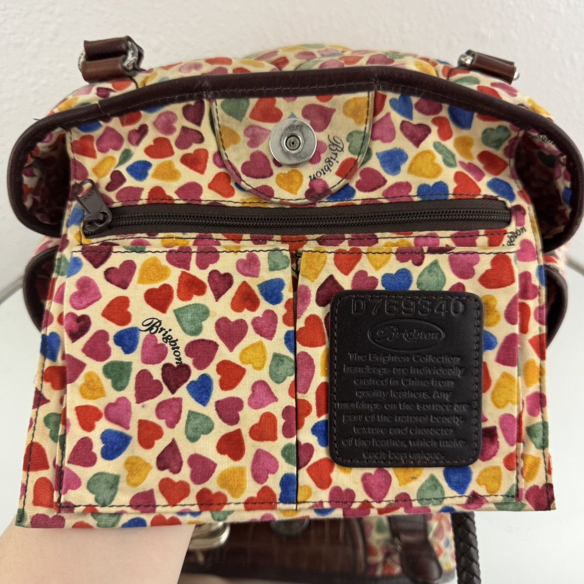 Brighton BRIGHTON Multicolor Heart To Heart Quilted Shoulder Purse Size ONE SIZE - 12 Thumbnail