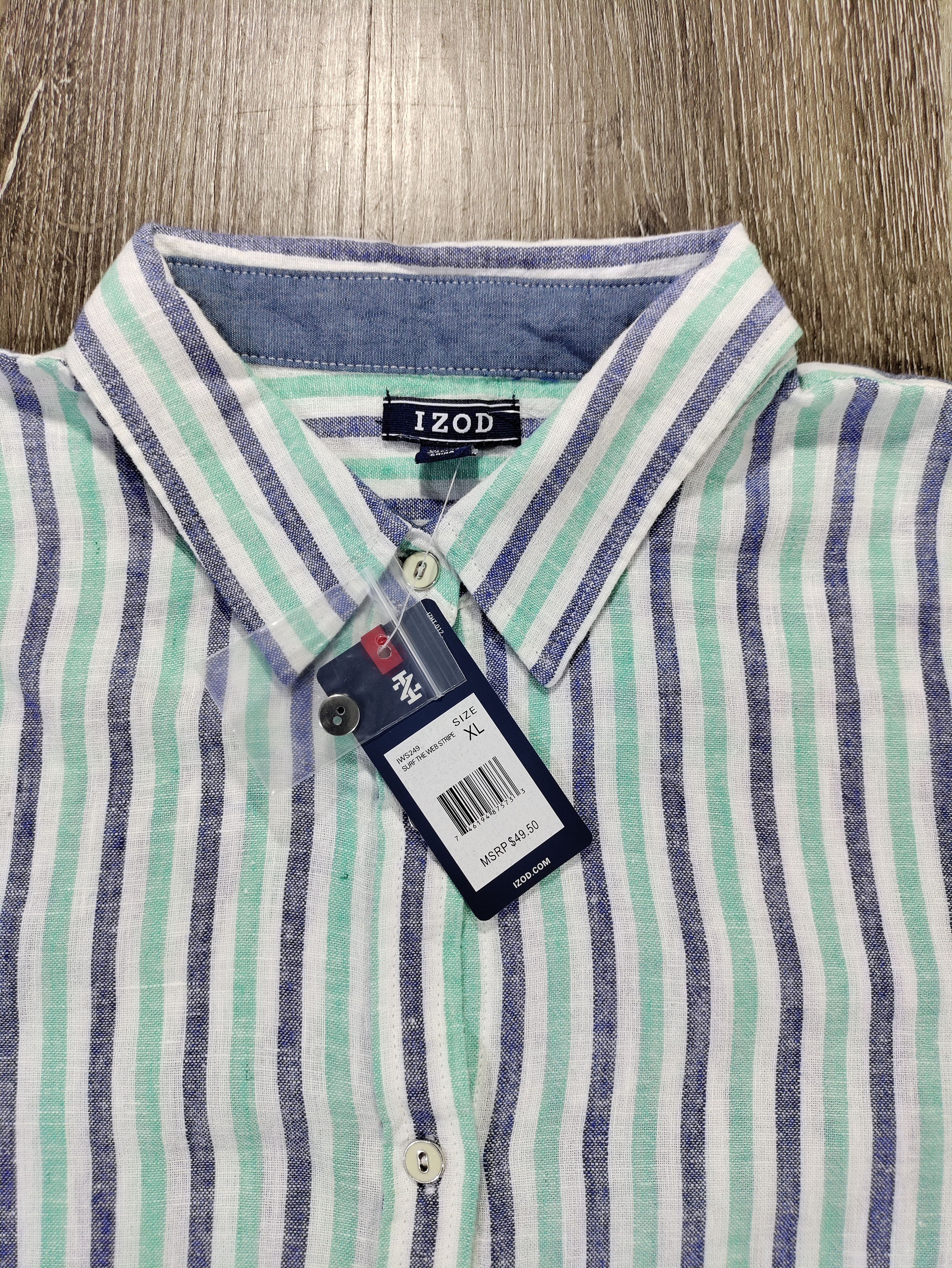 Izod Izod Saltwater Mens Shirt Size US XL / EU 56 / 4 - 6 Thumbnail