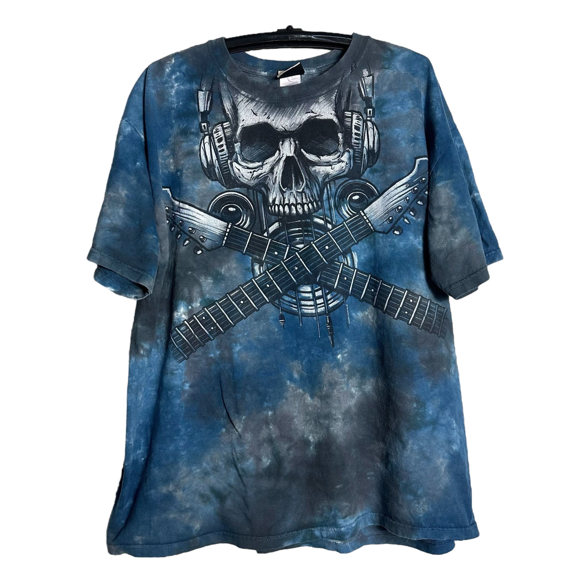 Liquid Blue 🔥RARE🔥Liquid Blue 2009 Skull Guitar OVP Tie Dye T-shirt Size US XL / EU 56 / 4 - 1 Thumbnail
