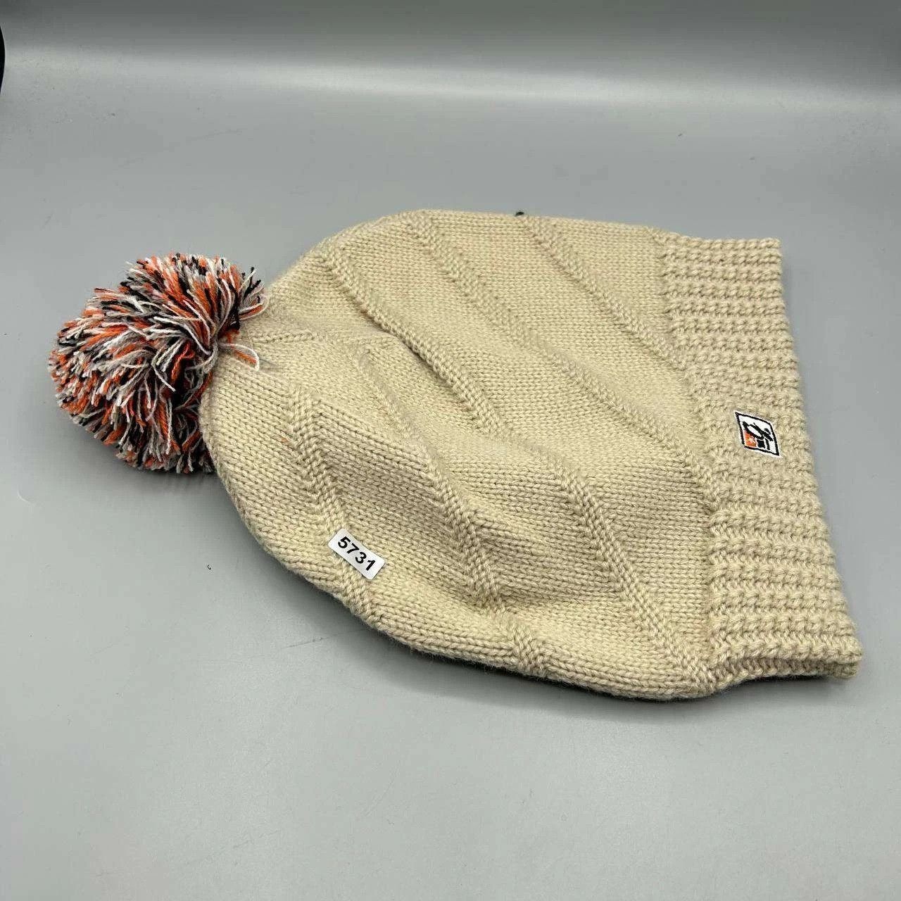 The Game Oklahoma State Cowboys Hat Men Beige Knitted Beanie Pom Pom Size ONE SIZE - 5 Thumbnail