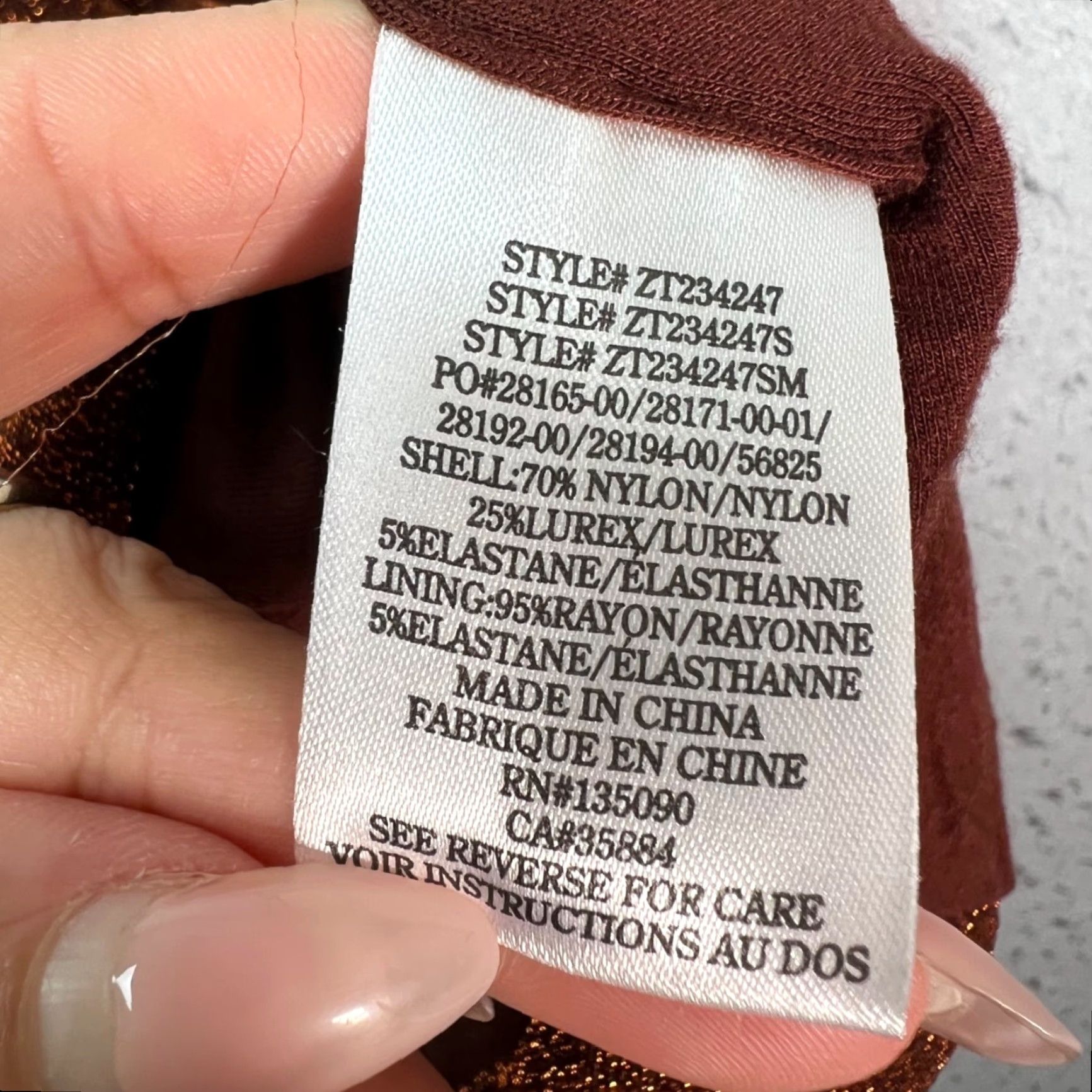 Z Supply Z Supply Womens Size Small Brown Glittery Tank Top Sleeveless Strap Adjustable Straps Mexico? Size S / US 4 / IT 40 - 4 Thumbnail