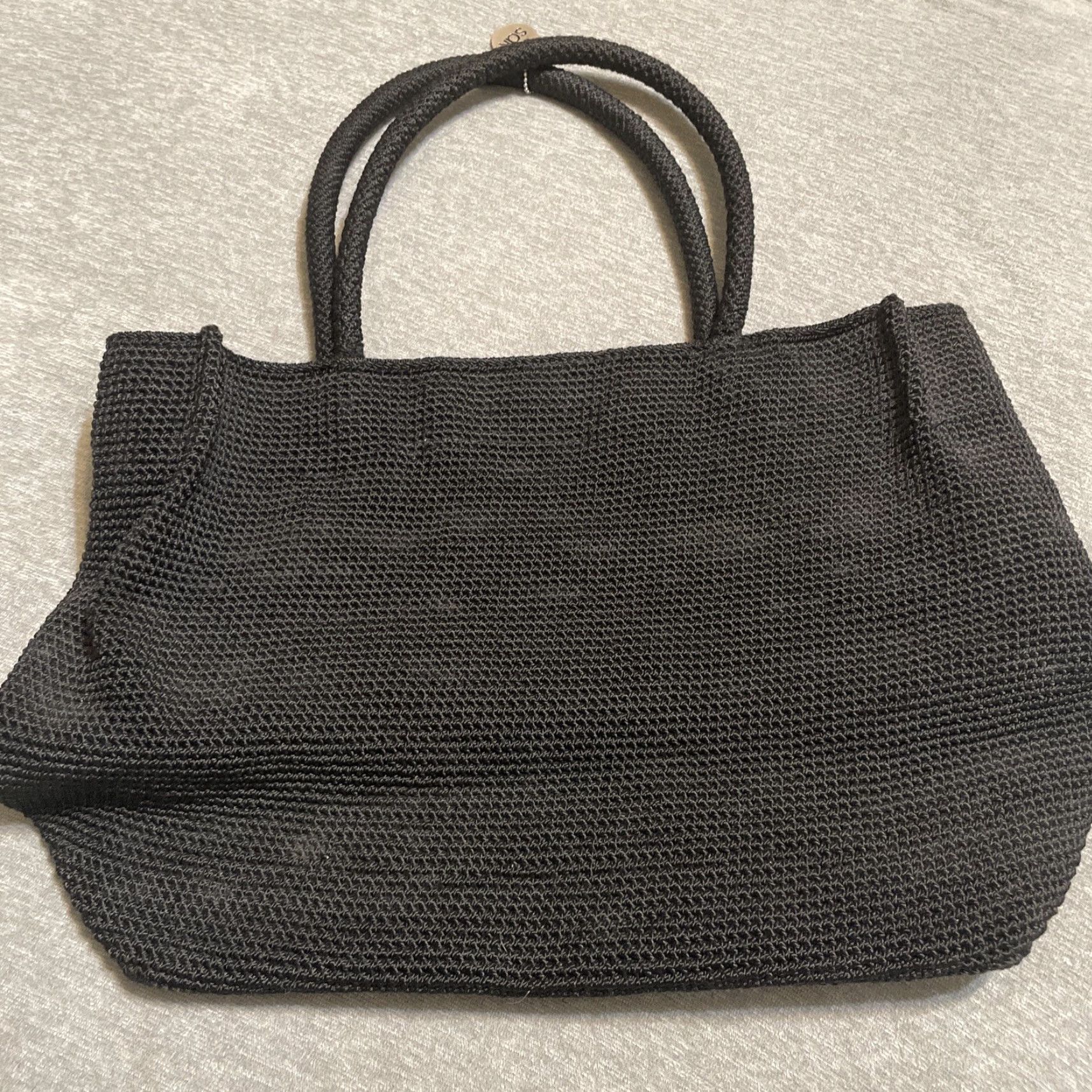 The Sak The Sak Satchel Purse Weave Double Handle Black Tote Woven Large Satchel/Top Handle Bag Womens Size ONE SIZE - 4 Thumbnail