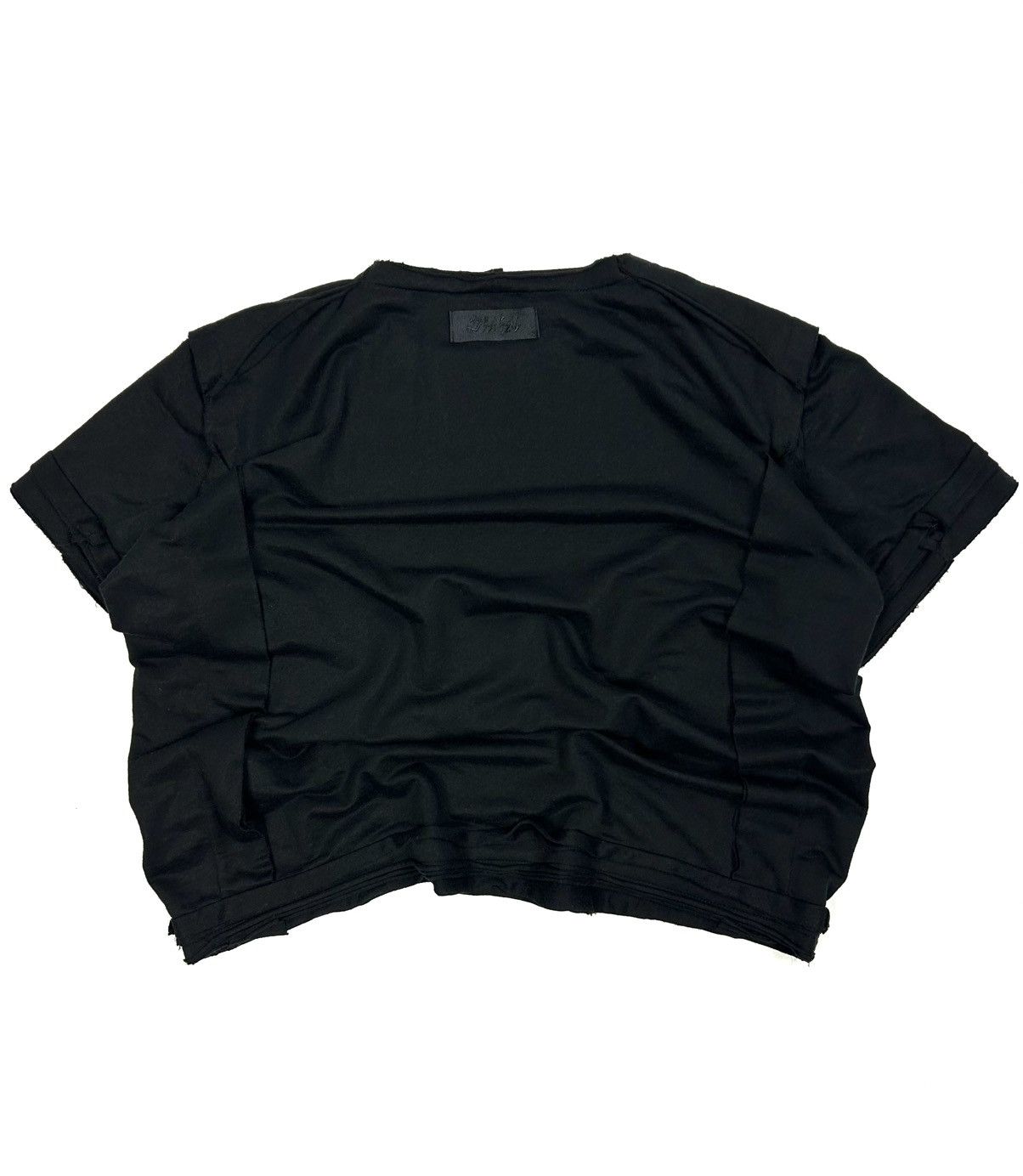 Diesel DIESEL Wmns Cropped Black Top Tee M Avant Garde Distressed Size M / US 6-8 / IT 42-44 - 2 Thumbnail