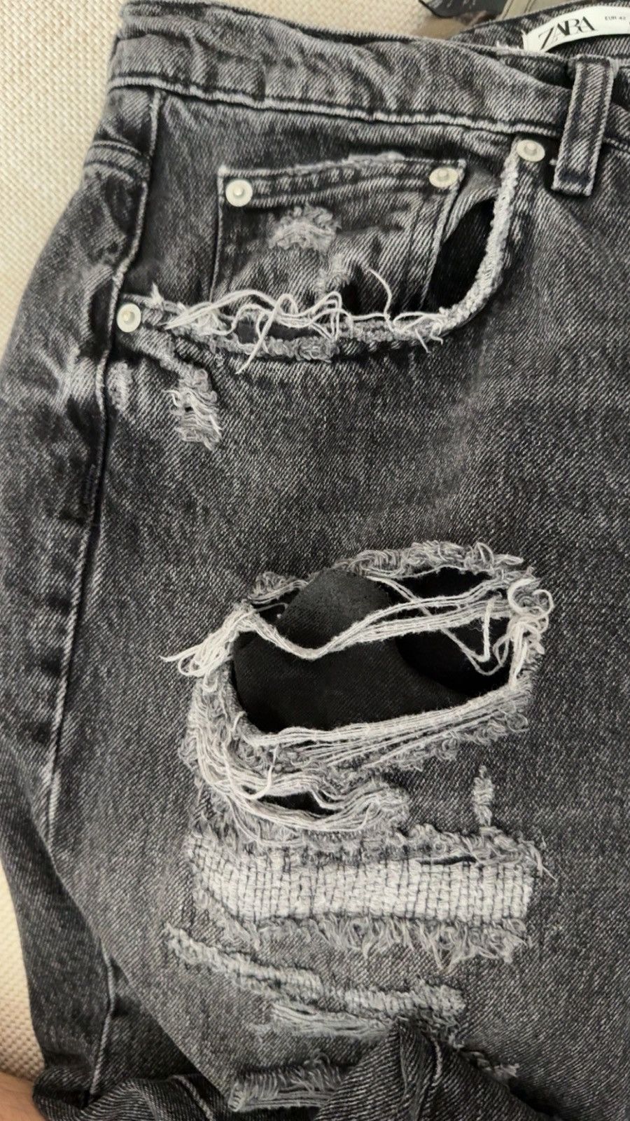 Zara Zara distressed denim (discontinued) Size US 32 / EU 48 - 4 Thumbnail